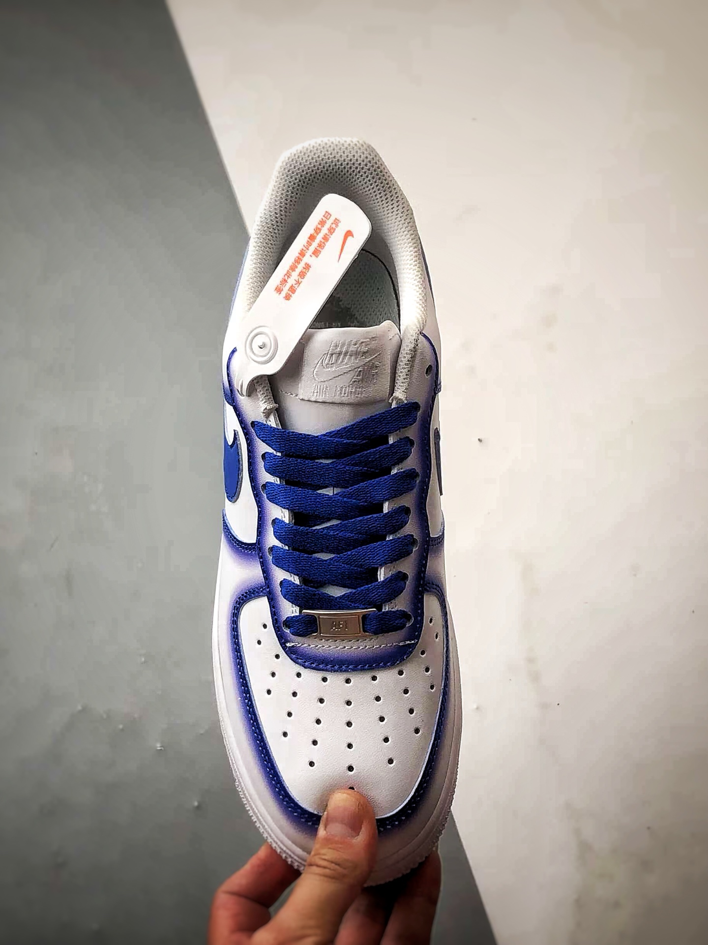 280 【定制球鞋】Air Force 1 Low 蓝色星球 白蓝 经典休闲运动板鞋 ZH0316-079