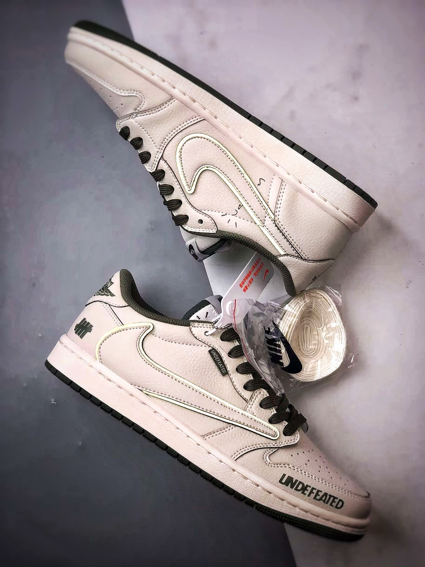 270 Air Jordan 1 Low OG ”高端定制” 五道杠米白军绿倒钩 DF1845-535