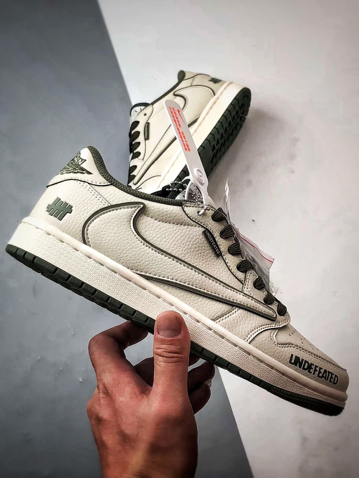 270 Air Jordan 1 Low OG ”高端定制” 五道杠米白军绿倒钩 DF1845-535