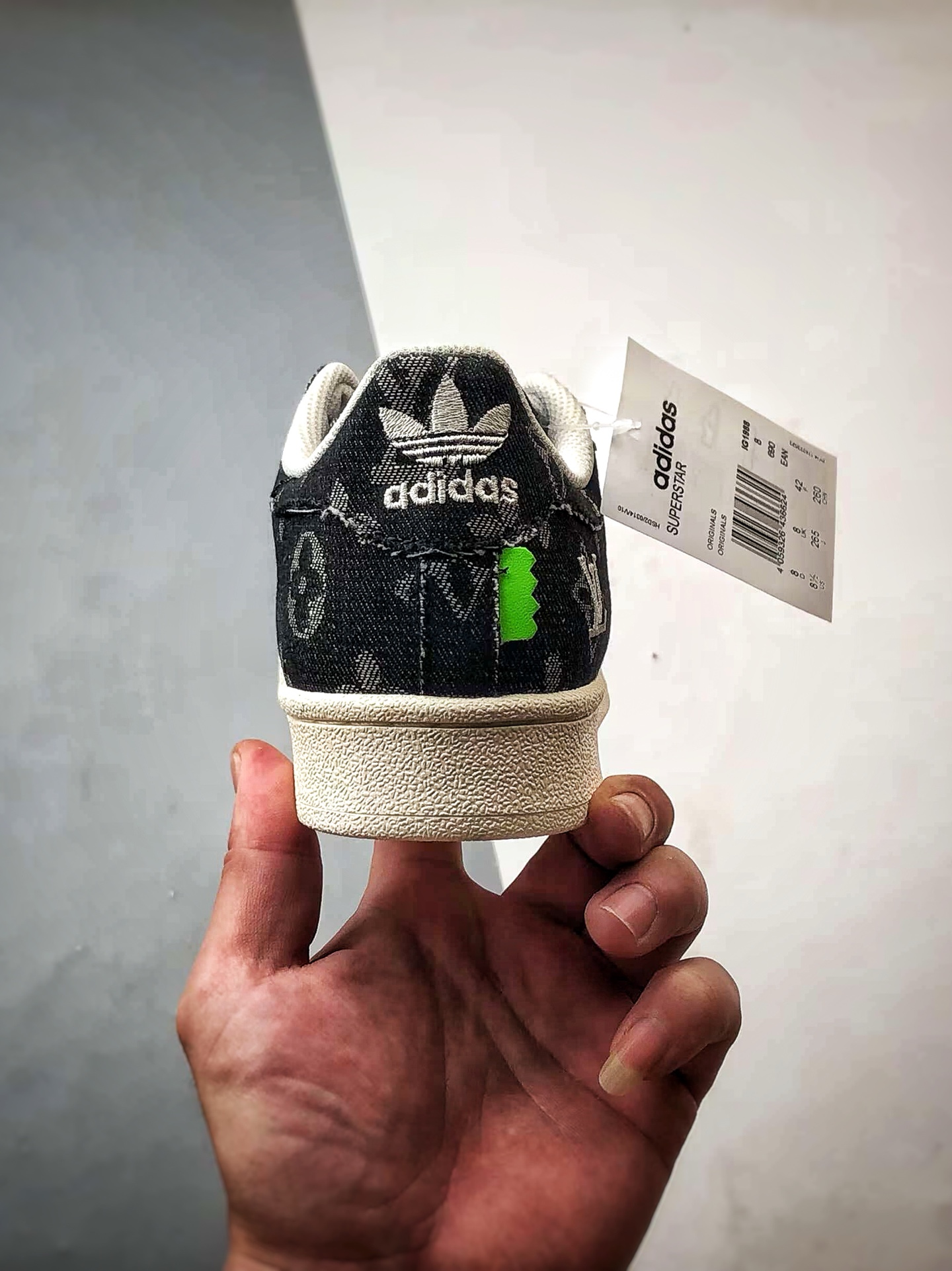200 LV x AD Originals Superstar 黑白牛仔老花贝壳头 IG1988