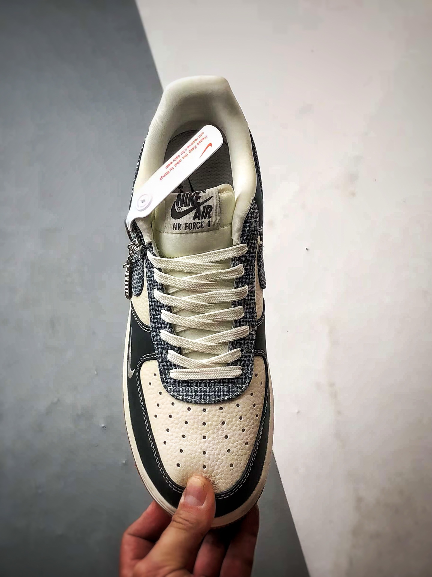 280 Gucci x Air Force 1 Low 米深灰帆布钩 DF0188-058