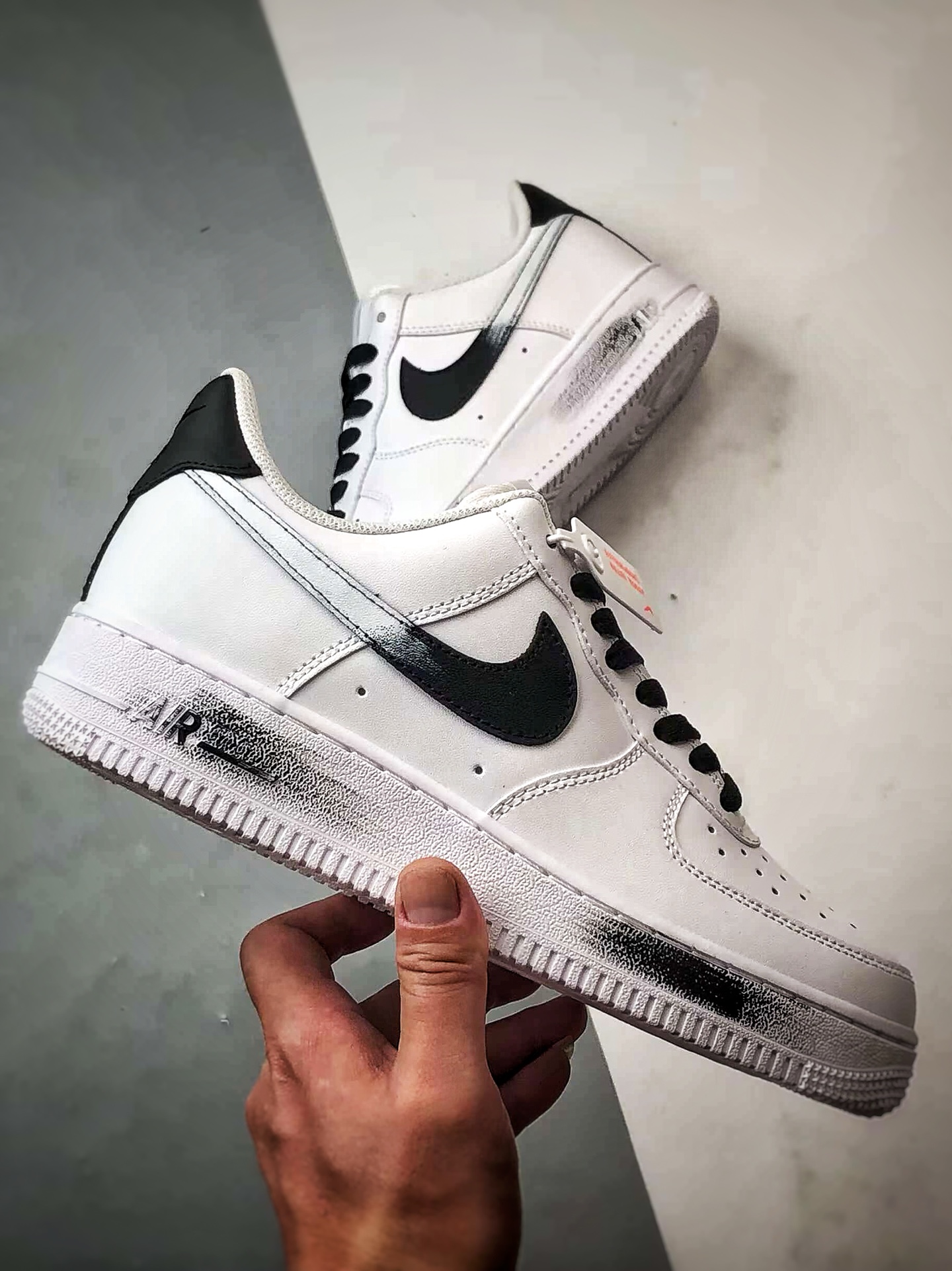 280 【定制球鞋】Air Force 1 Low 墨色清润 做旧黑白 经典休闲运动板鞋 ZH0316-078