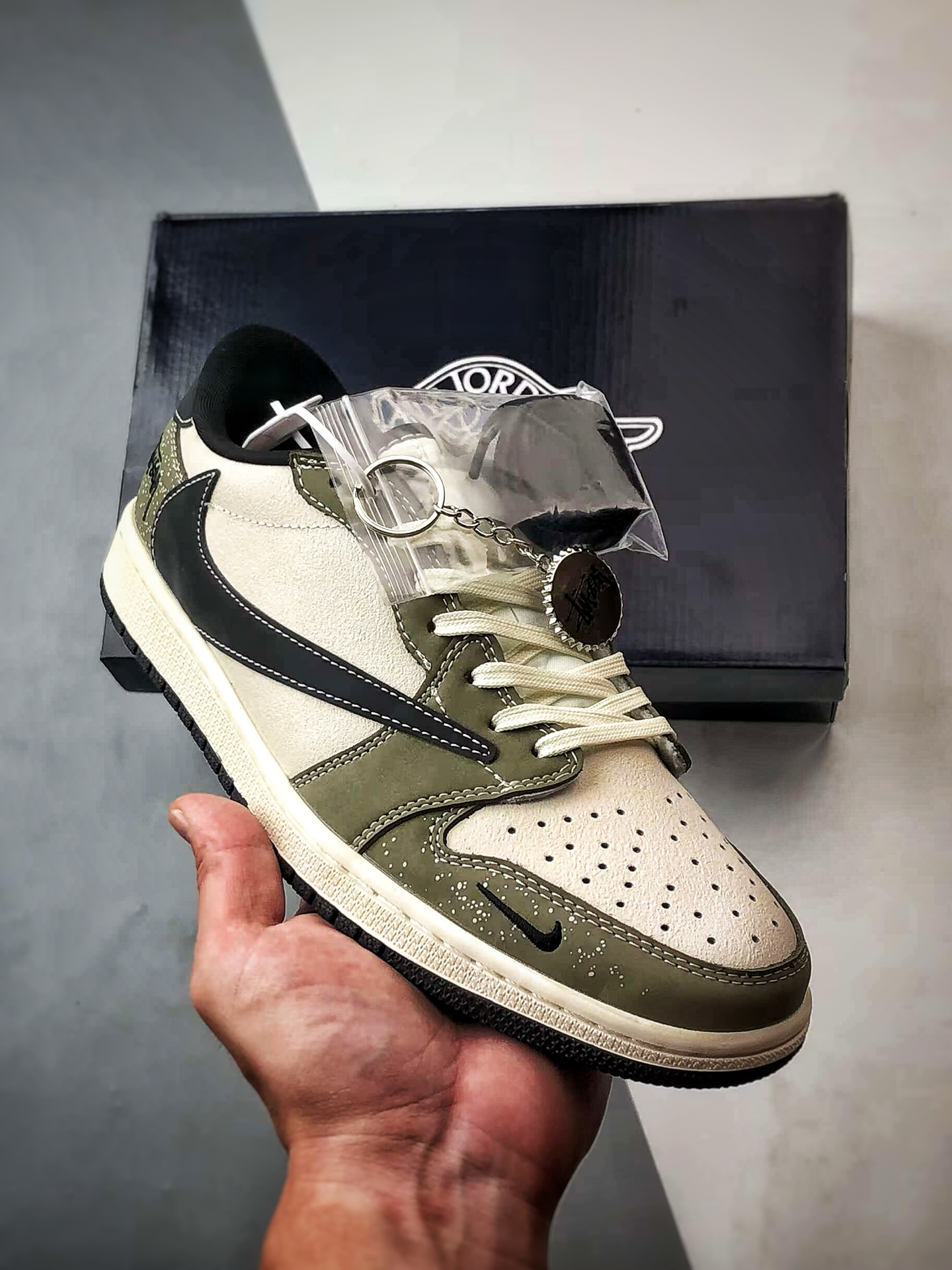 290 Air Jordan 1 Low OG ”高端定制” 斯图西米绿反光黑倒钩 LD2025-018