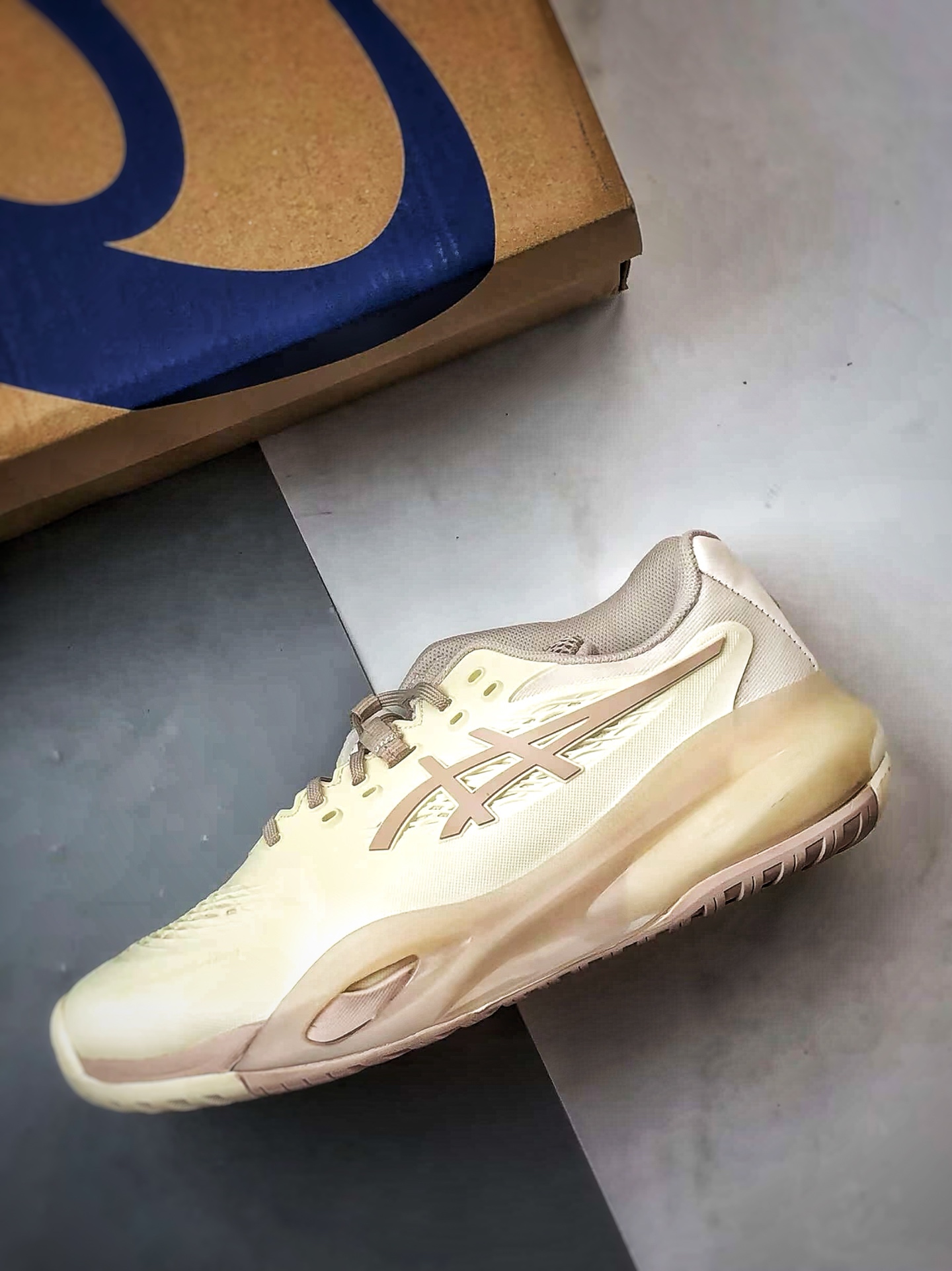 240 Asics Gel-Resolution X 米色 亚瑟士运动休闲透气专业网球鞋 1042A297-101