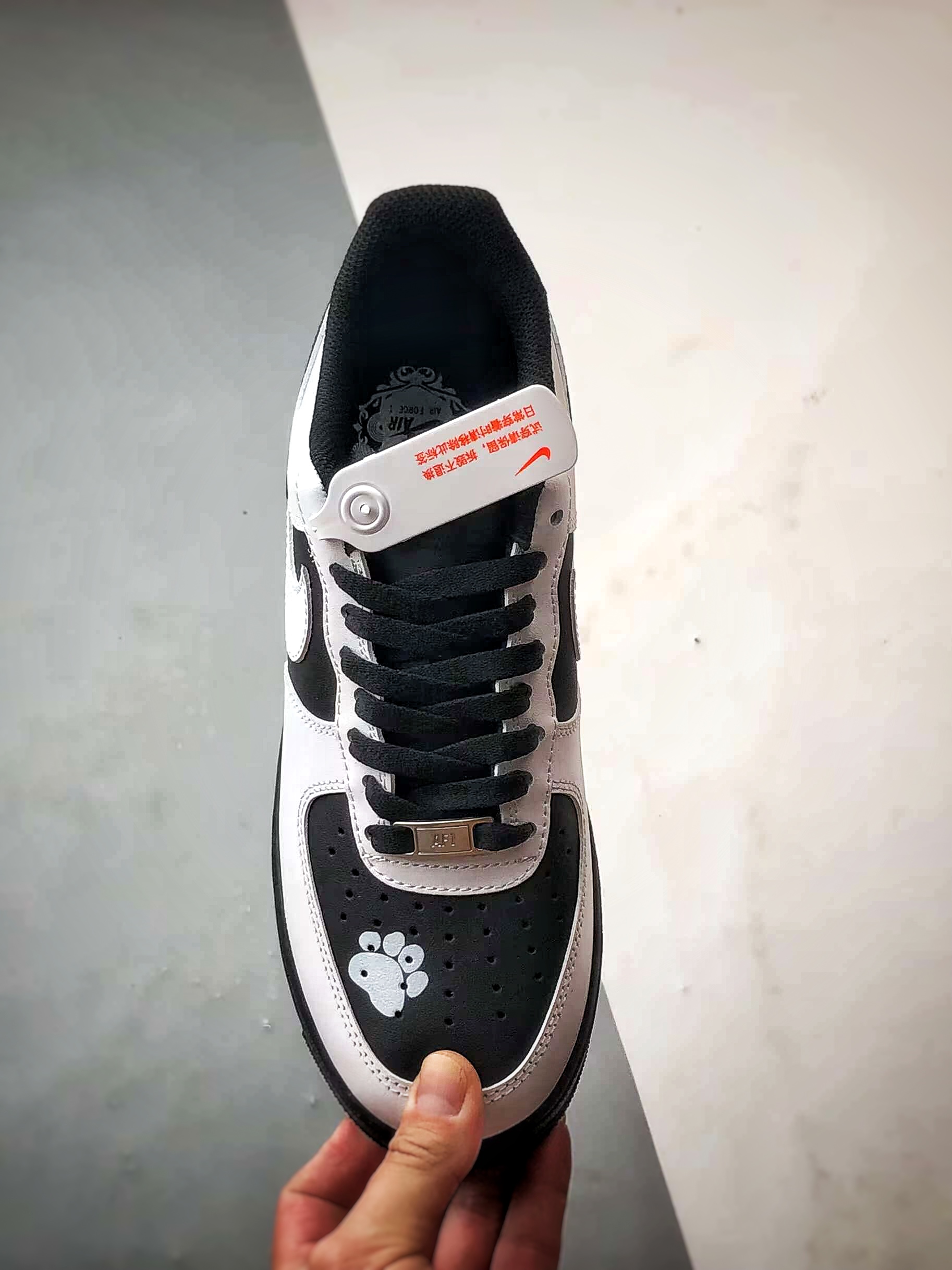 280 【定制球鞋】Air Force 1 Low 灰色地带 白黑 经典休闲运动板鞋 ZH0316-077