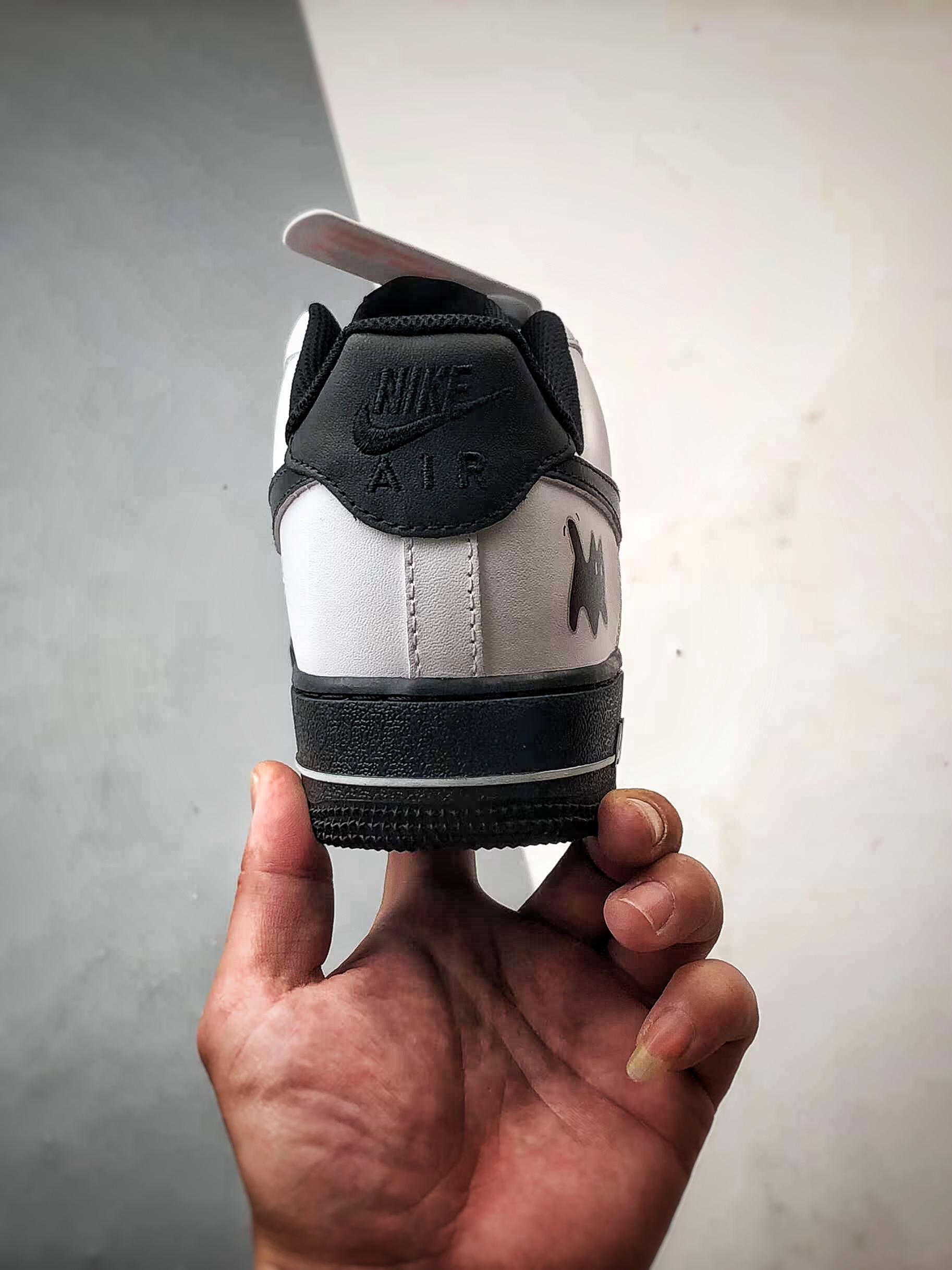280 【定制球鞋】Air Force 1 Low 灰色地带 白黑 经典休闲运动板鞋 ZH0316-077