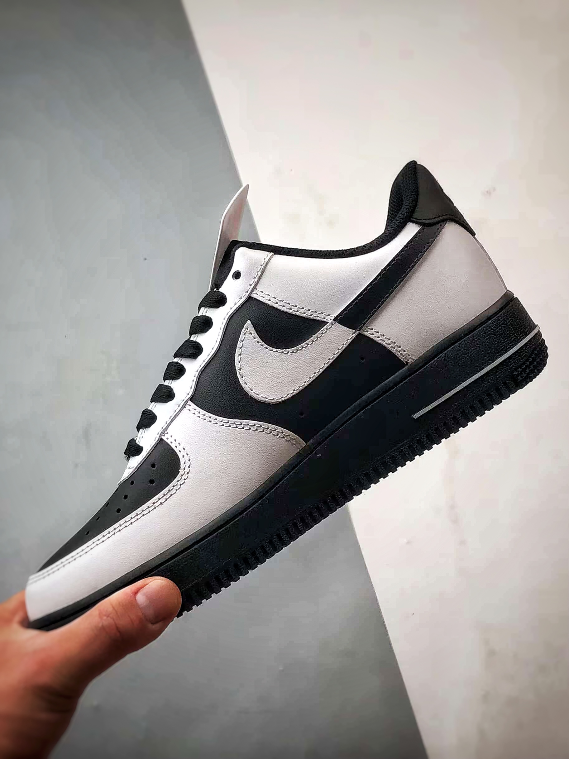 280 【定制球鞋】Air Force 1 Low 灰色地带 白黑 经典休闲运动板鞋 ZH0316-077