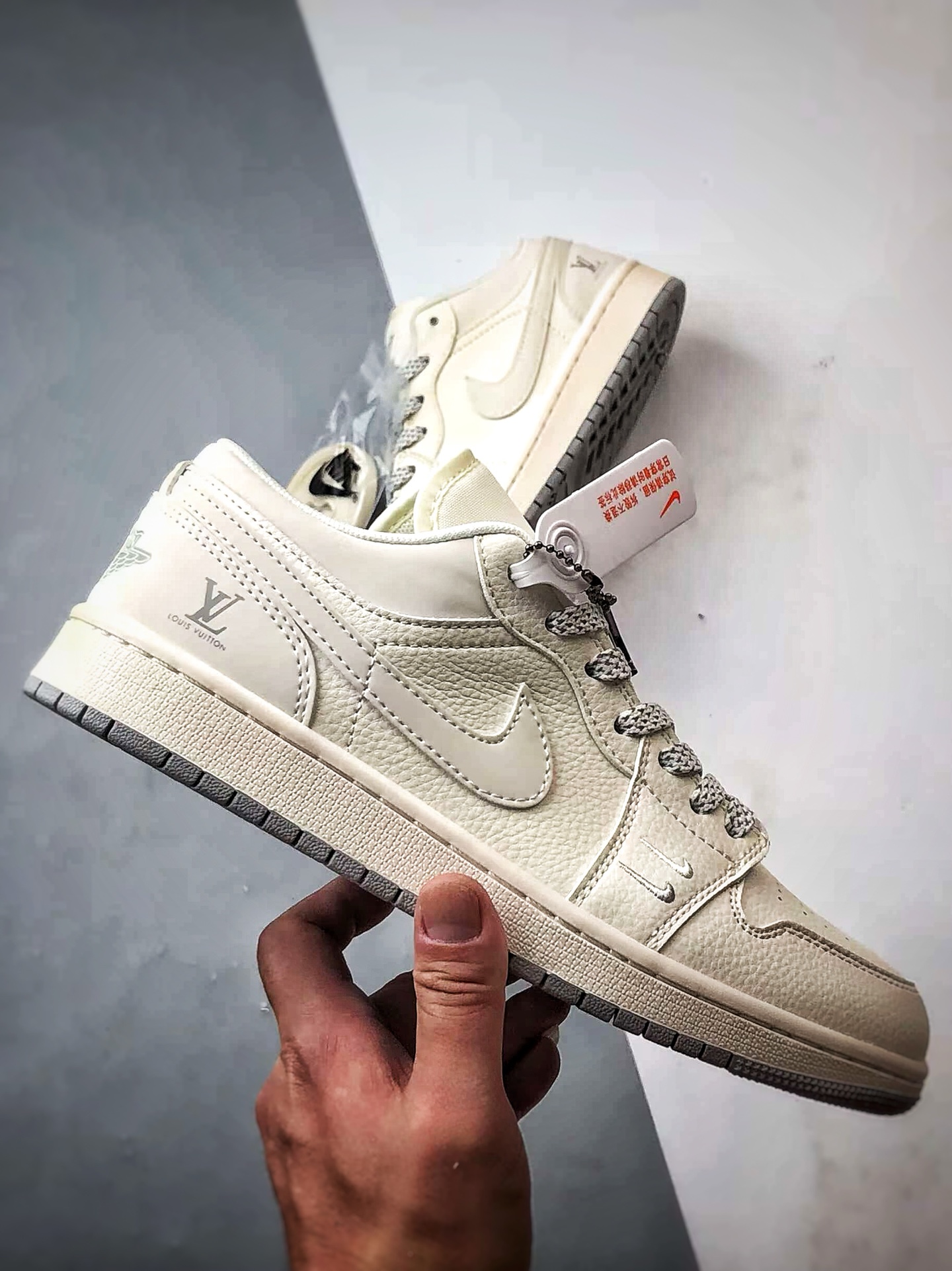 290 Air Jordan 1 Low OG ”高端定制” LV反光米白 XX3168-169