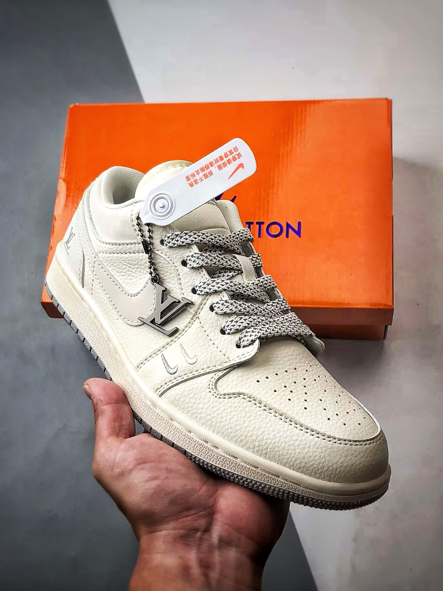 290 Air Jordan 1 Low OG ”高端定制” LV反光米白 XX3168-169