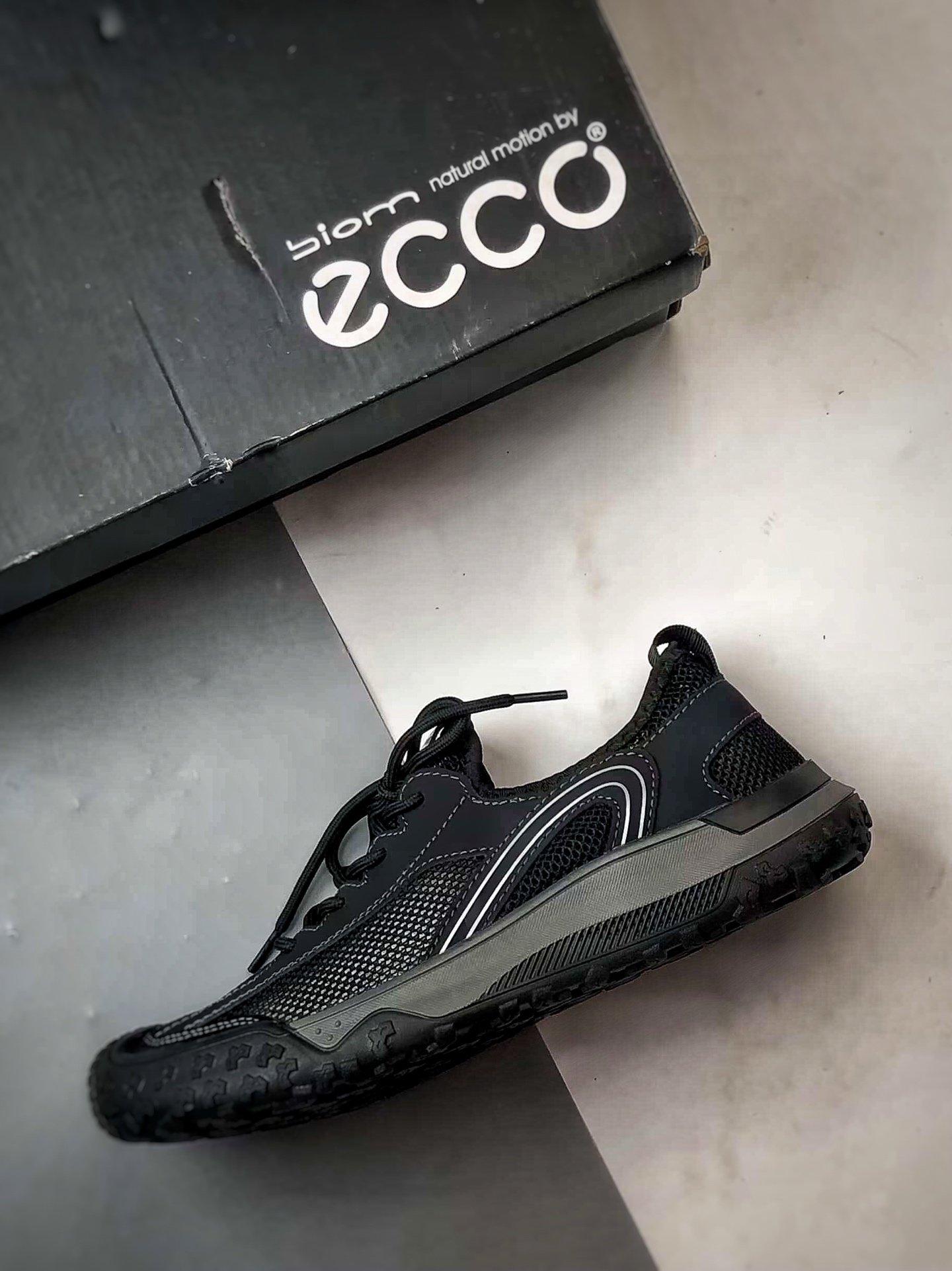 200 Ecco/爱步 全速系列 低帮系带运动休闲夏季网布鞋 甄选牛皮鞋面