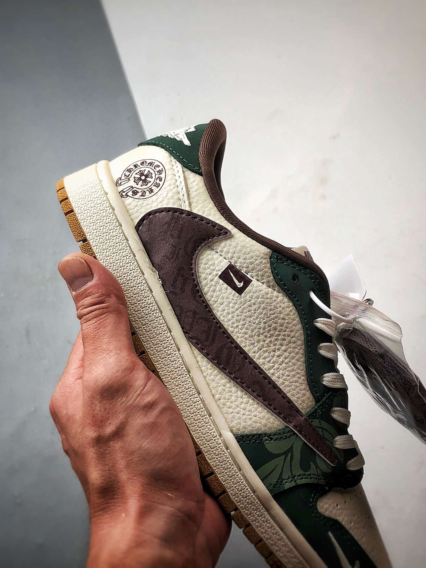 290 Air Jordan 1 Low OG ”高端定制” 克罗心白绿棕倒钩 XS2024-044