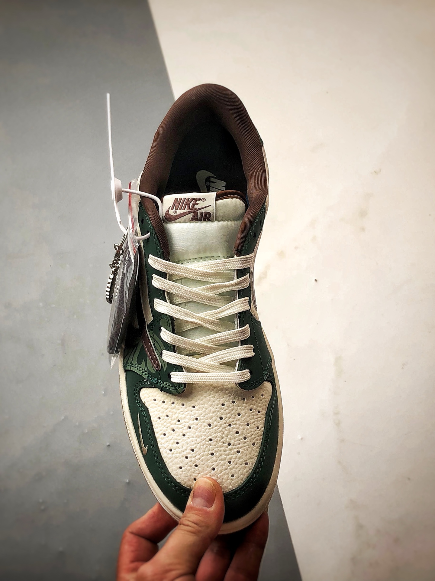 290 Air Jordan 1 Low OG ”高端定制” 克罗心白绿棕倒钩 XS2024-044