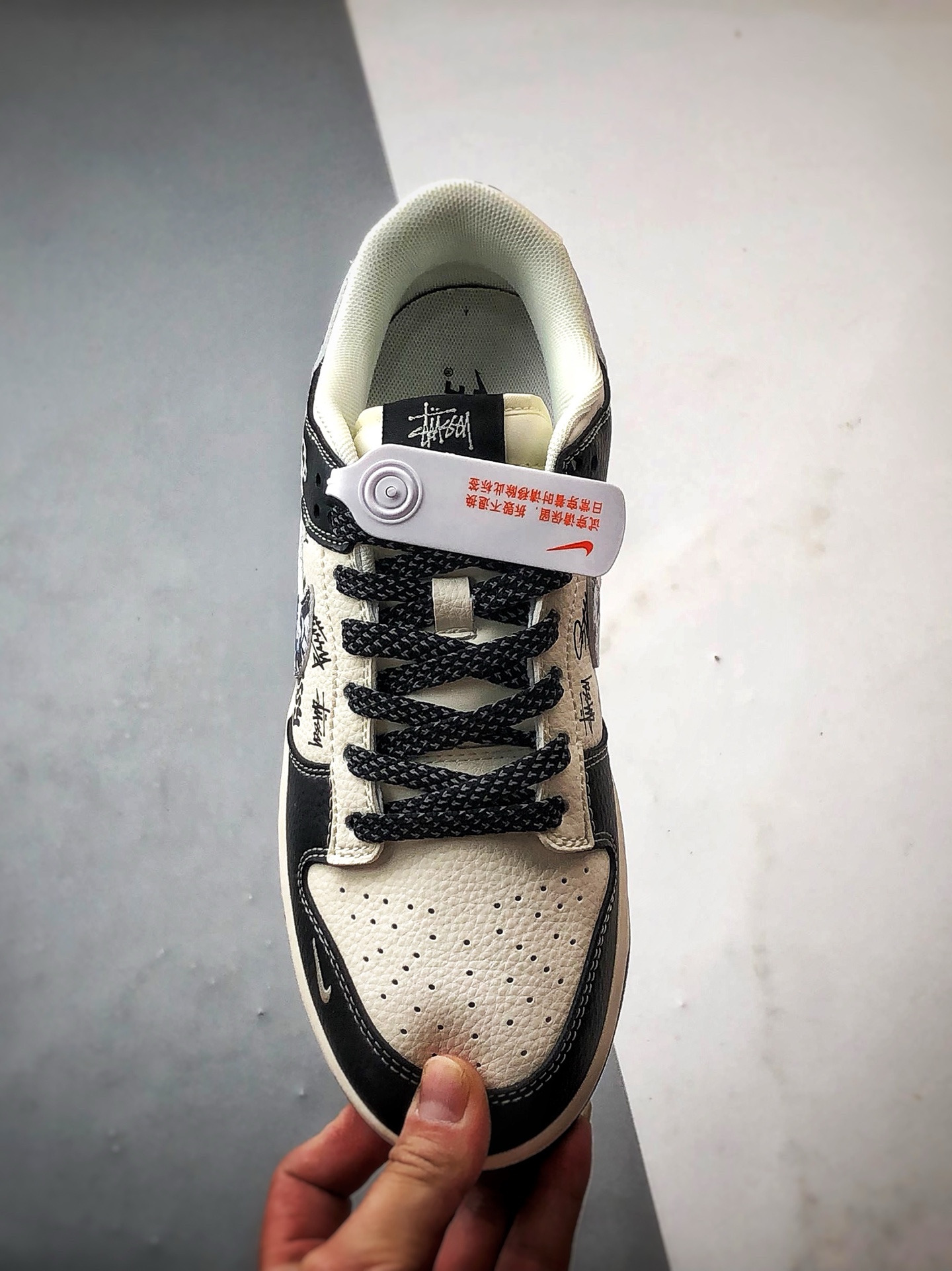290 NK Dunk Low Retro ”DIY高端定制” 斯图西黑白涂鸦 低帮休闲运动板鞋 XS6089-590