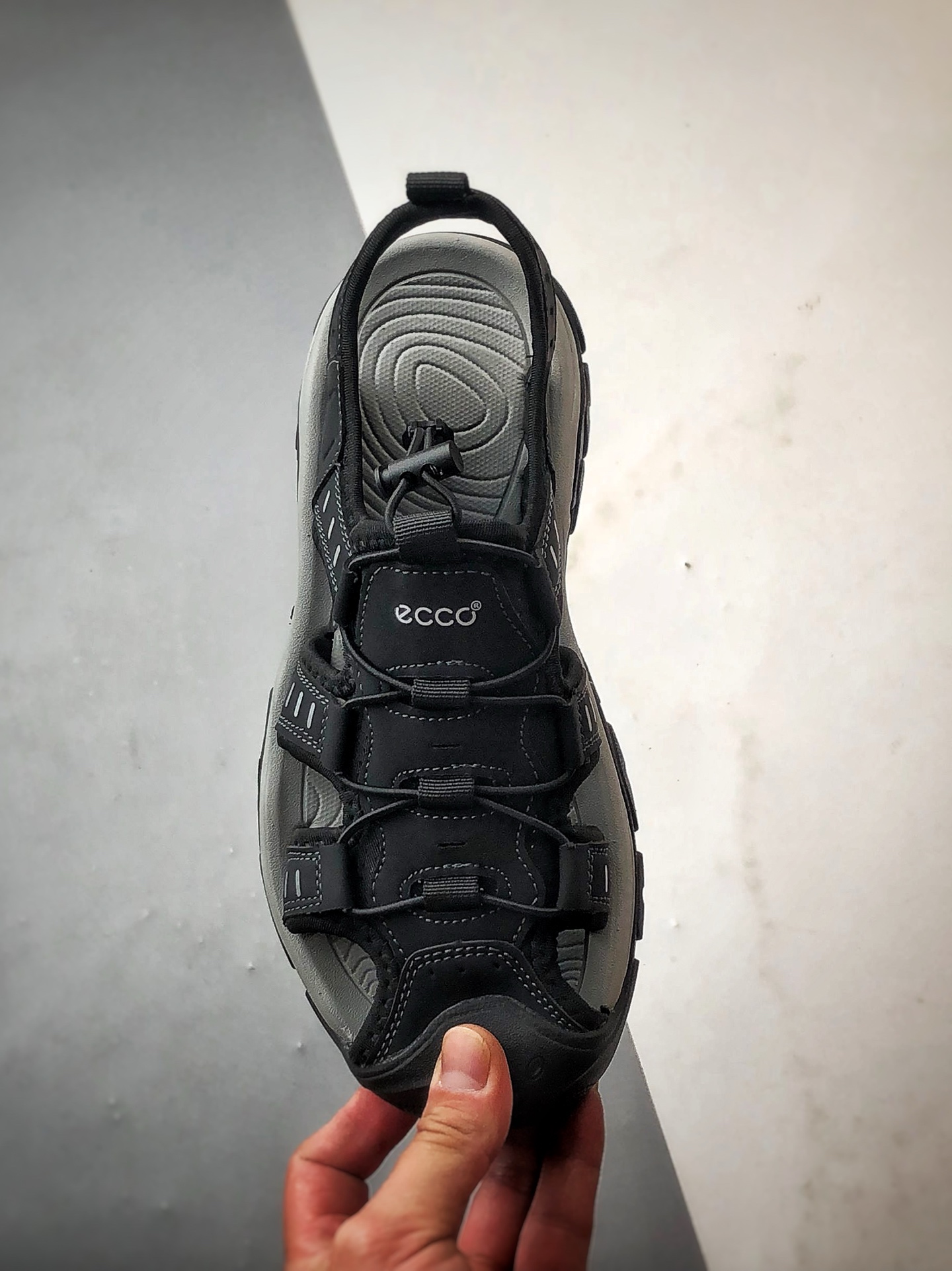 180 Ecco/爱步 境界系列 25ss夏季舒适防滑魔术贴包头凉鞋