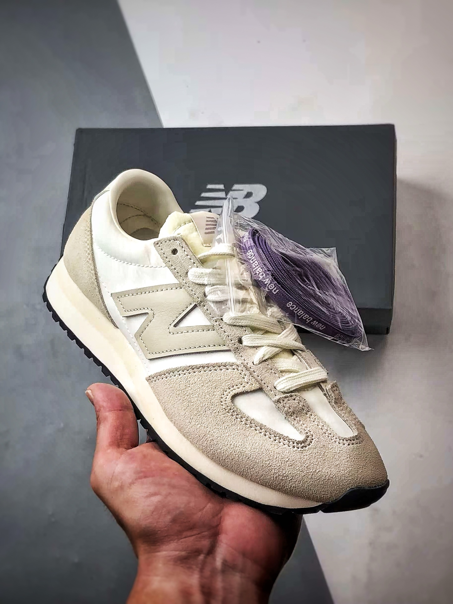 180 New Balance 471系列 白灰 复古轻便平衡生活休闲鞋 U471AJ