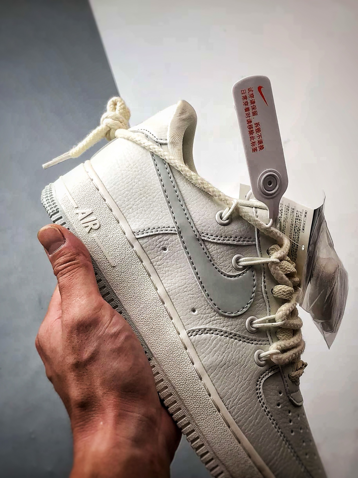 240 Air Force 1 Low ”DIY定制” 米白灰解构 SX1968-001