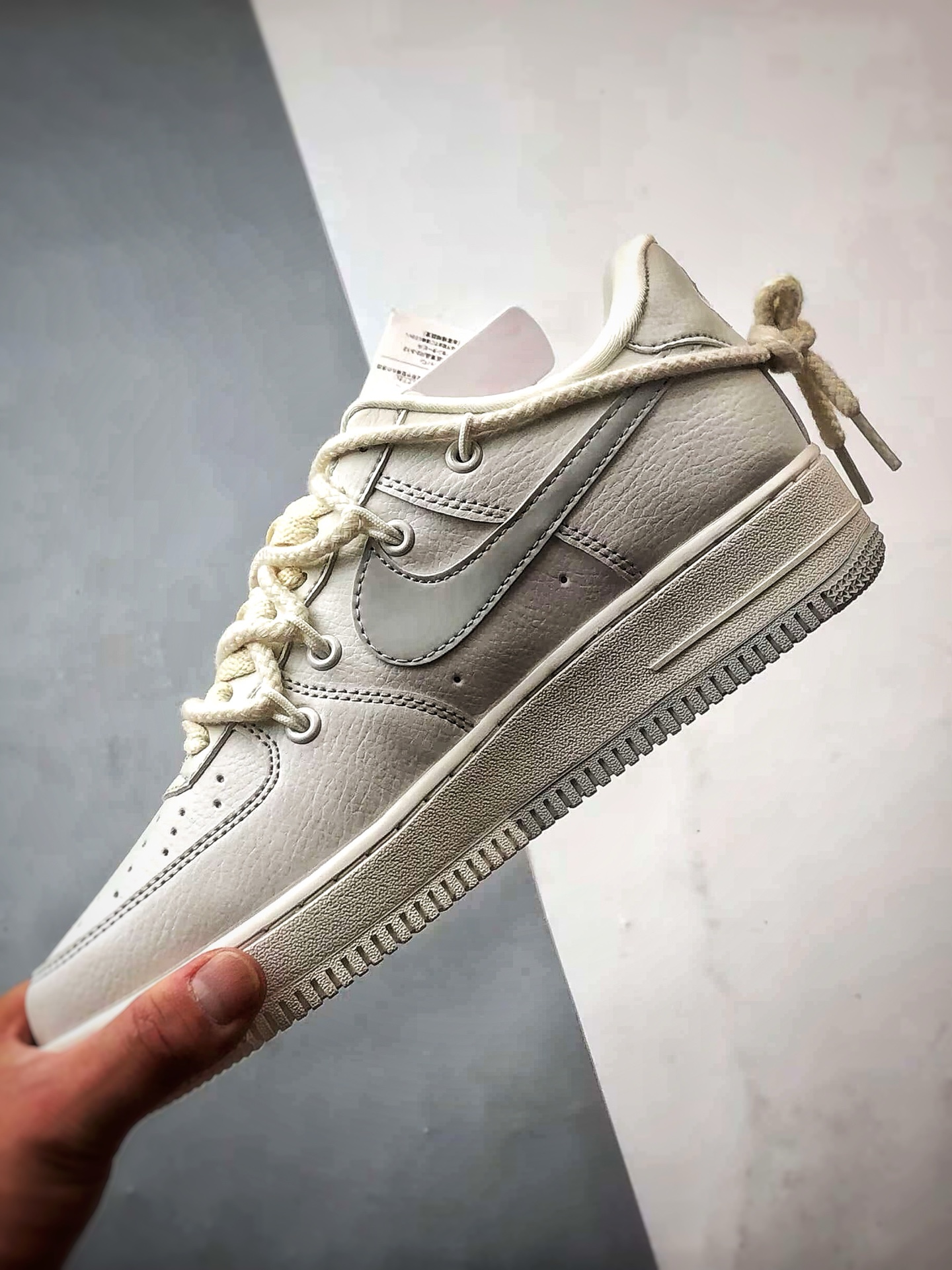 240 Air Force 1 Low ”DIY定制” 米白灰解构 SX1968-001