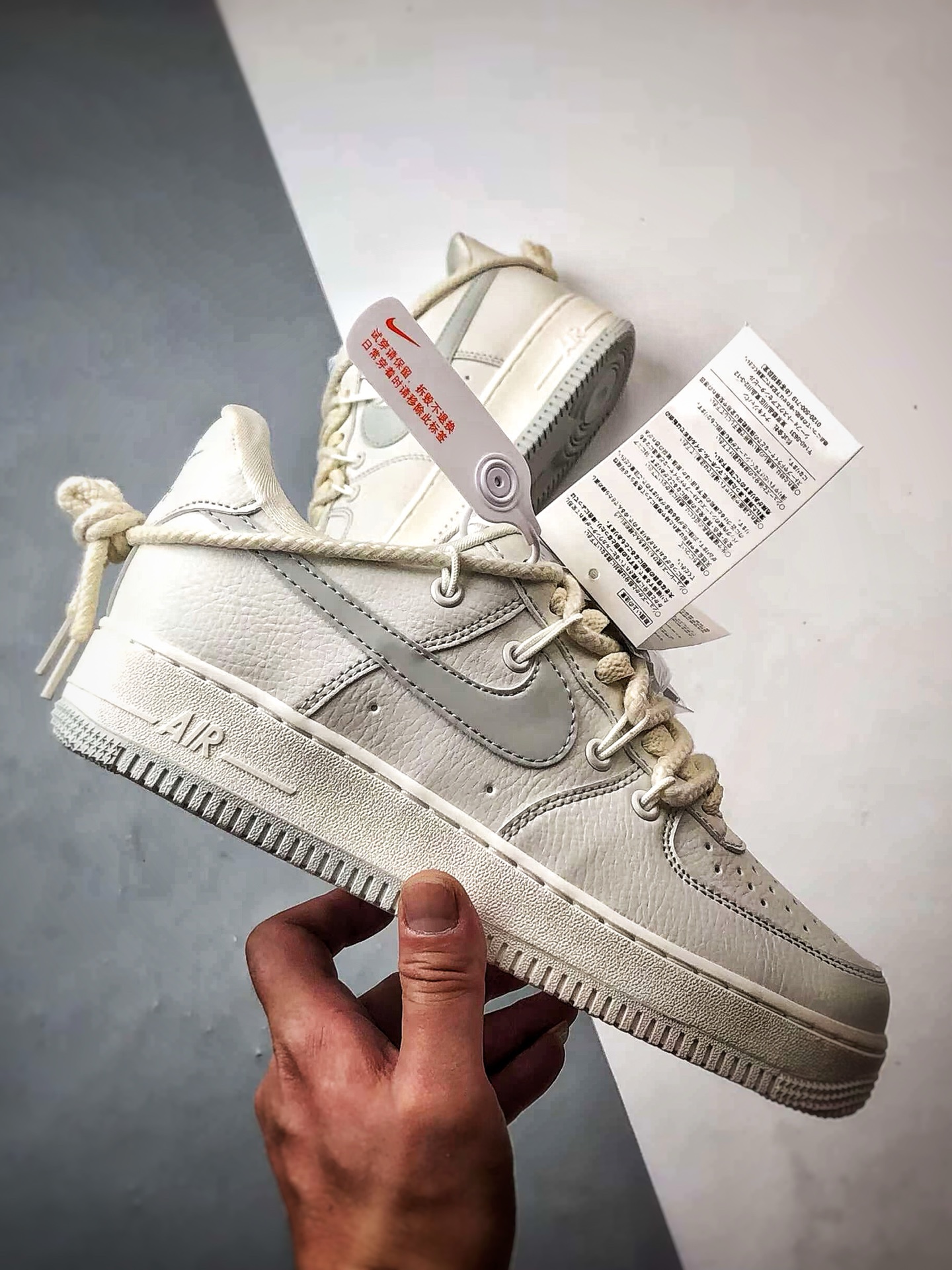 240 Air Force 1 Low ”DIY定制” 米白灰解构 SX1968-001
