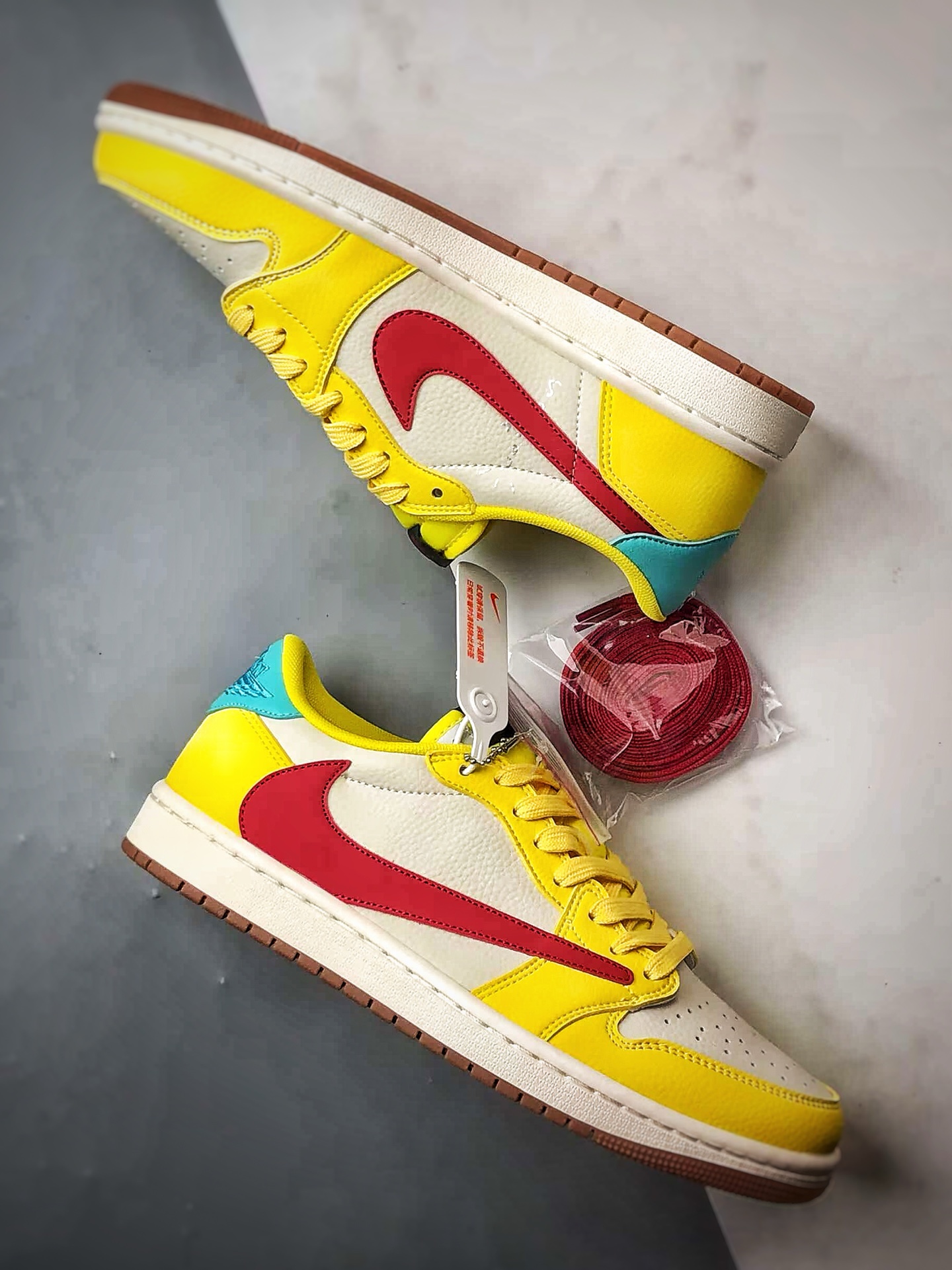 300 Air Jordan 1 Low OG ”高端定制” 米黄红倒钩 DN6901-091