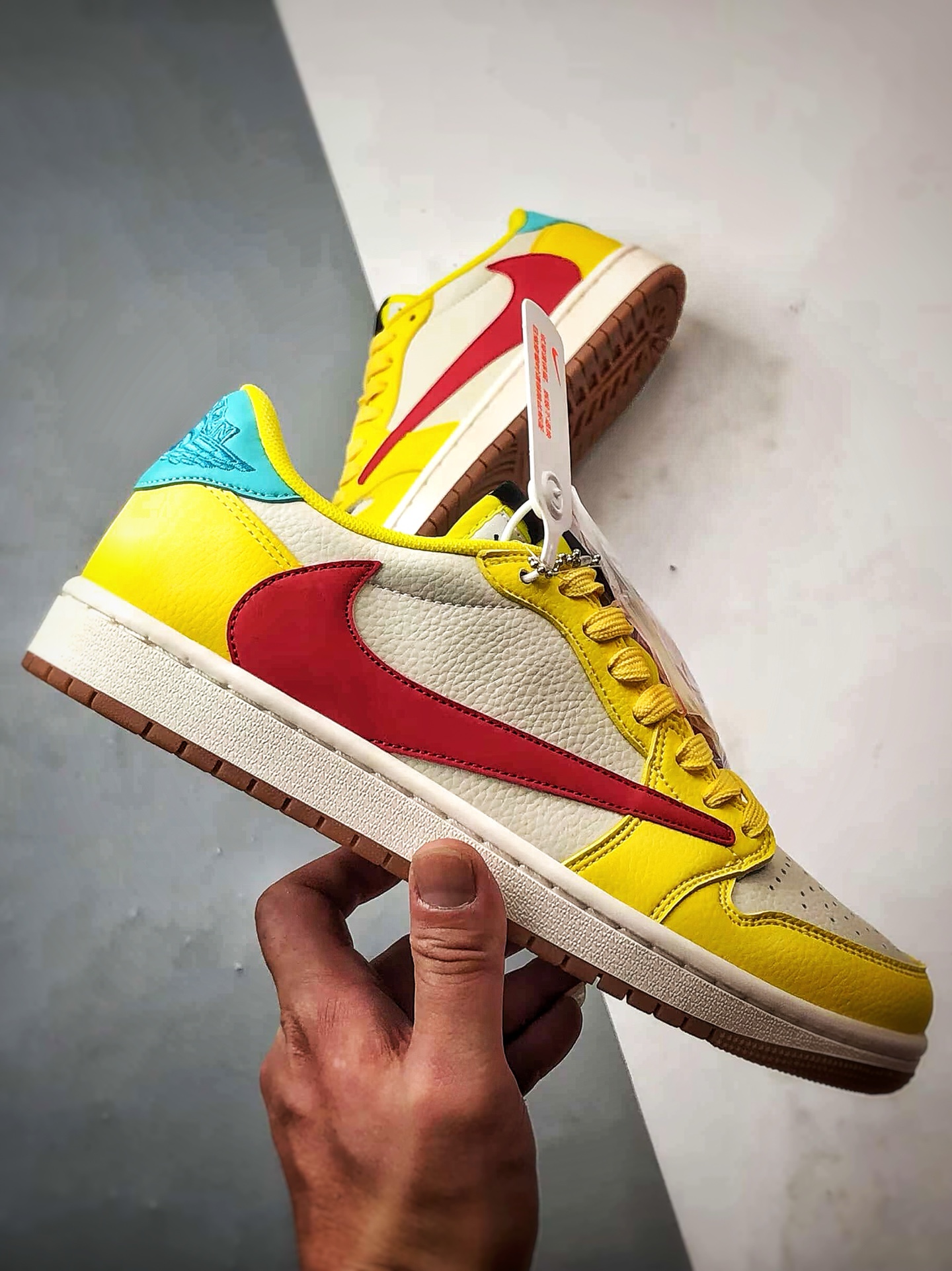 300 Air Jordan 1 Low OG ”高端定制” 米黄红倒钩 DN6901-091