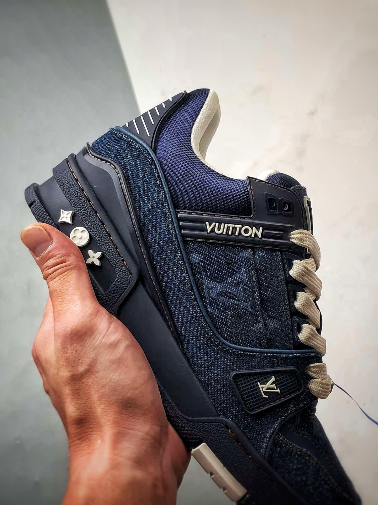 600 驴牌 Trainer 系列板鞋 海军蓝牛仔