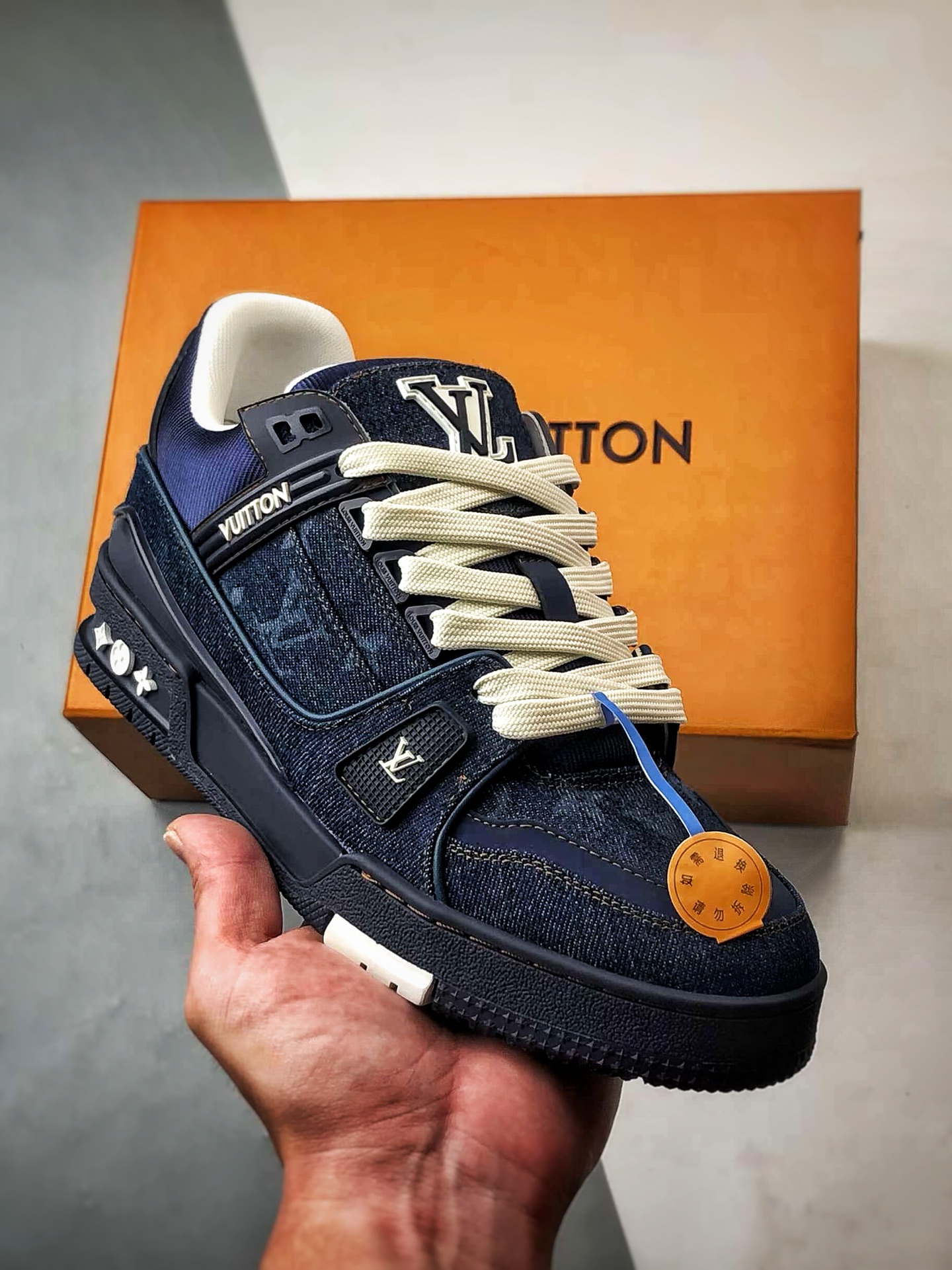 600 驴牌 Trainer 系列板鞋 海军蓝牛仔