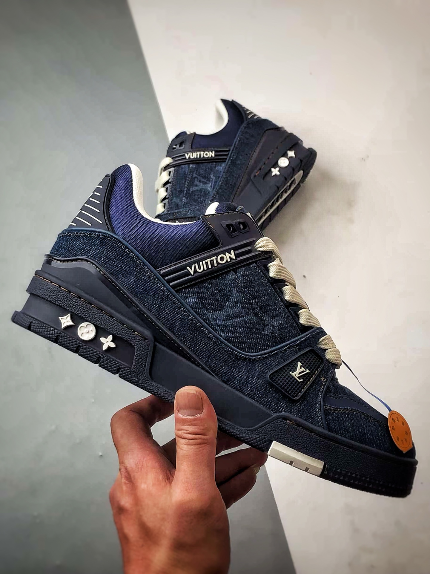600 驴牌 Trainer 系列板鞋 海军蓝牛仔