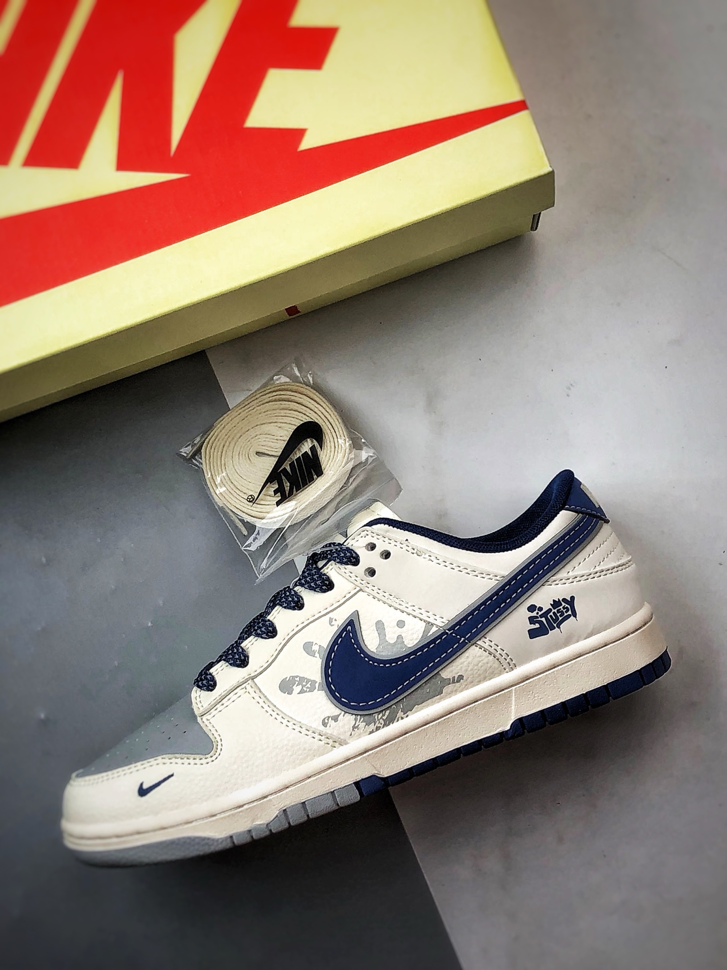 290 NK Dunk Low Retro ”DIY高端定制” 斯图西米灰蓝反光 低帮休闲运动板鞋 XS6089-593