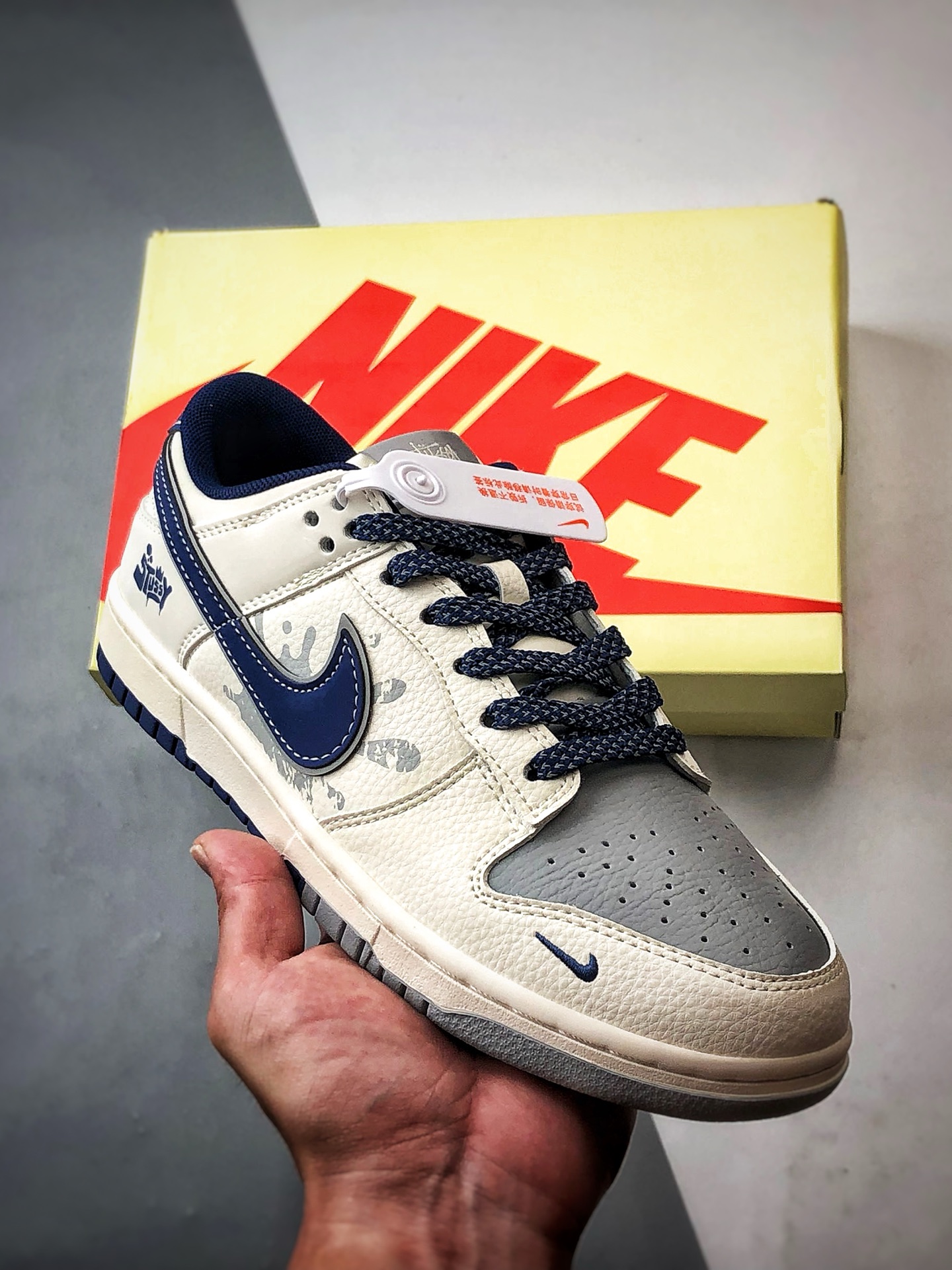290 NK Dunk Low Retro ”DIY高端定制” 斯图西米灰蓝反光 低帮休闲运动板鞋 XS6089-593