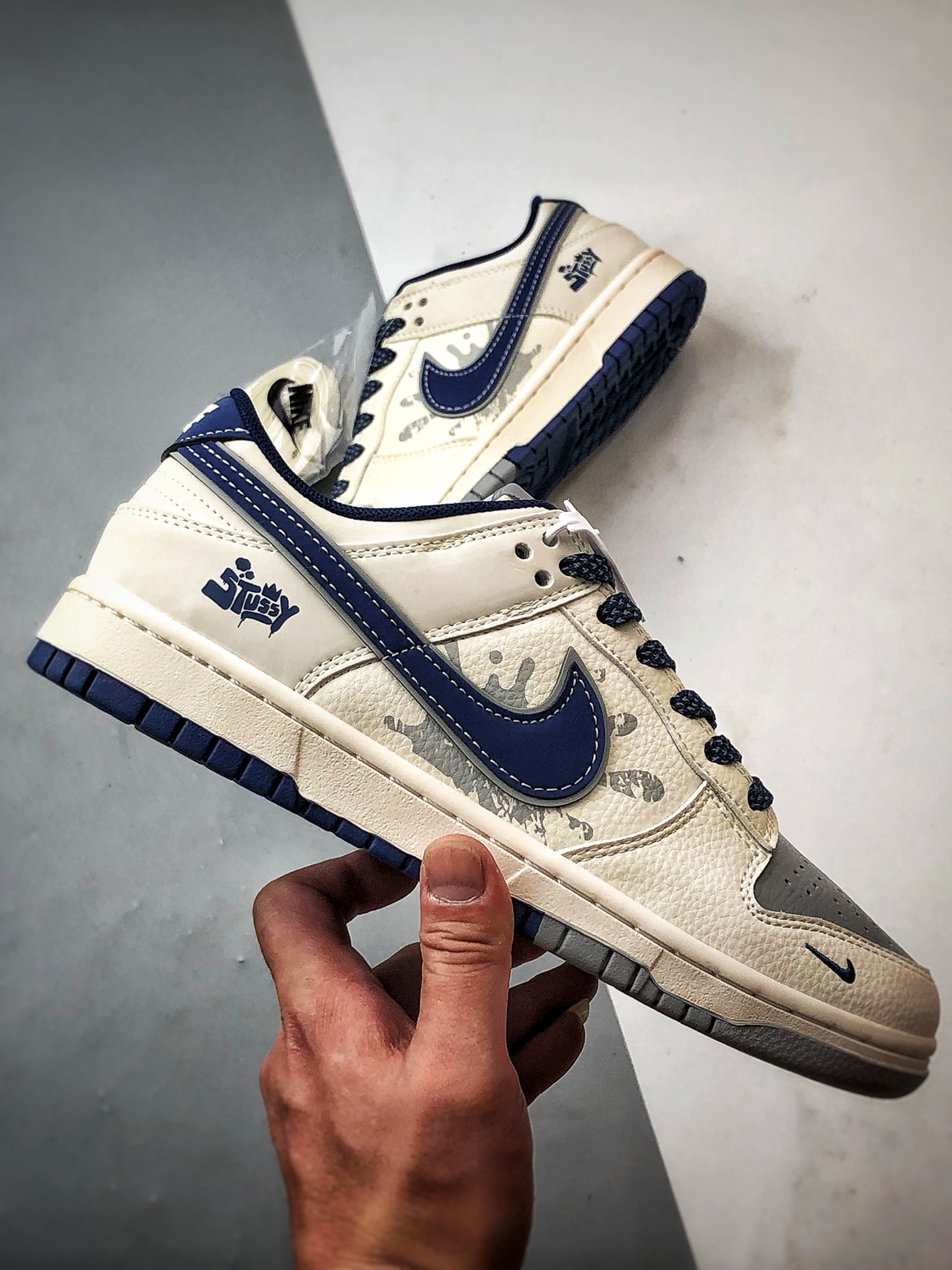 290 NK Dunk Low Retro ”DIY高端定制” 斯图西米灰蓝反光 低帮休闲运动板鞋 XS6089-593