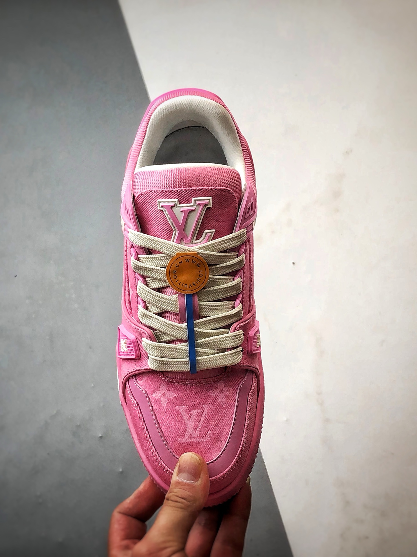 驴牌 Trainer 系列板鞋 粉色牛仔