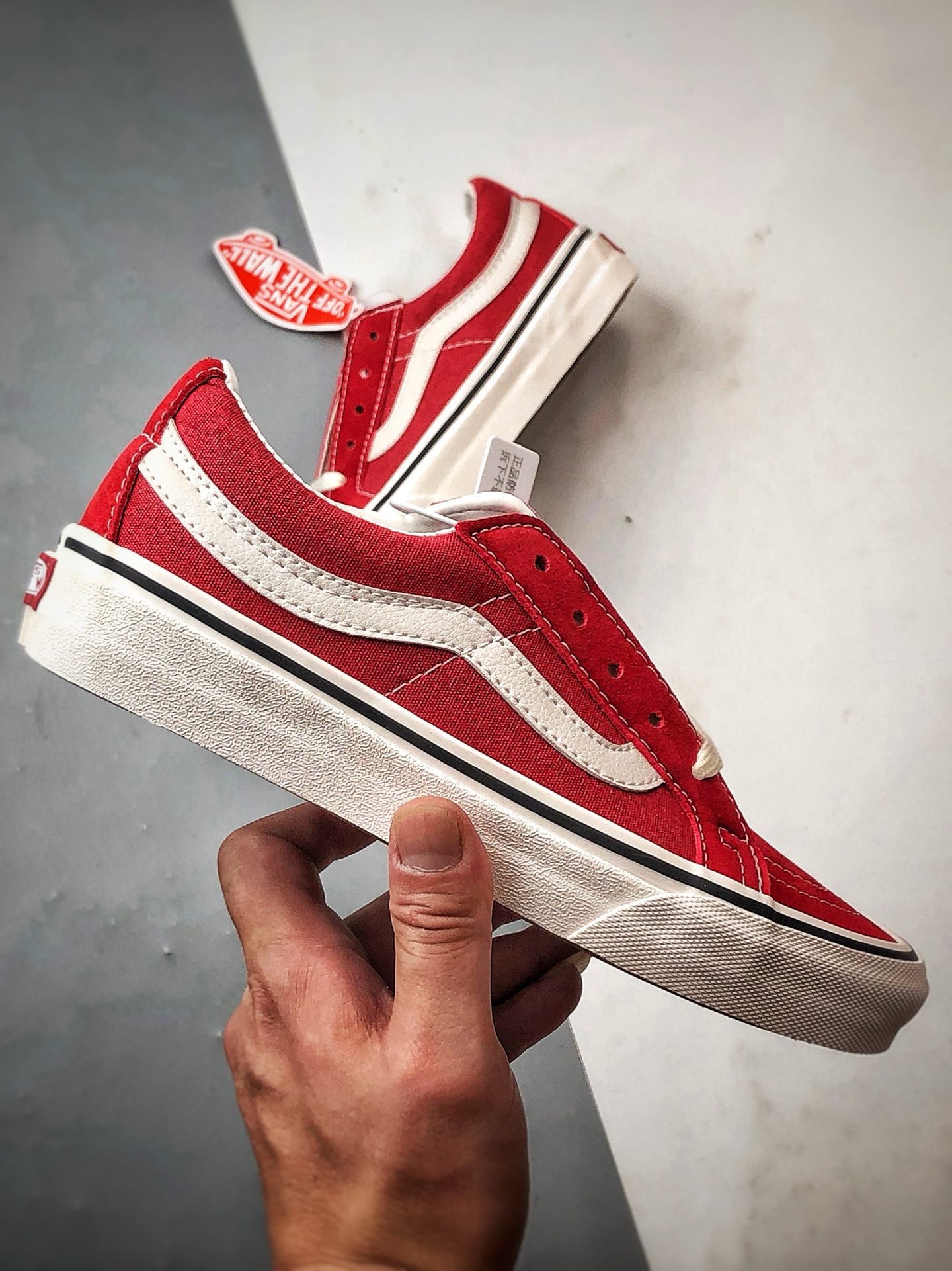 140 Vans SK8-Low 红白 全新一代 低帮休闲硫化帆布鞋 VN0A4UWIX