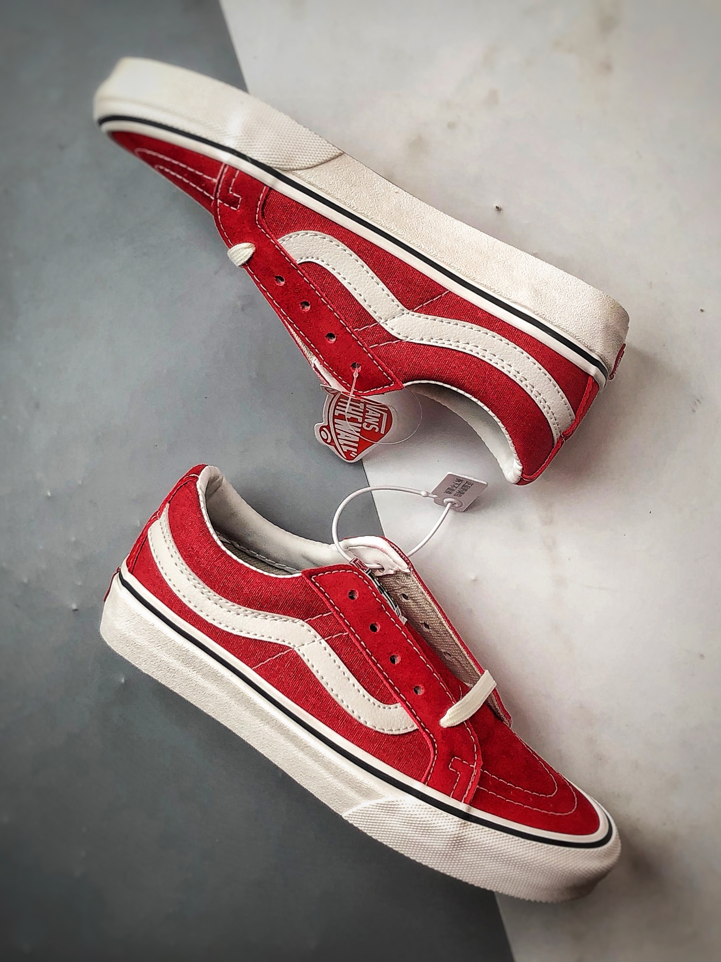 140 Vans SK8-Low 红白 全新一代 低帮休闲硫化帆布鞋 VN0A4UWIX