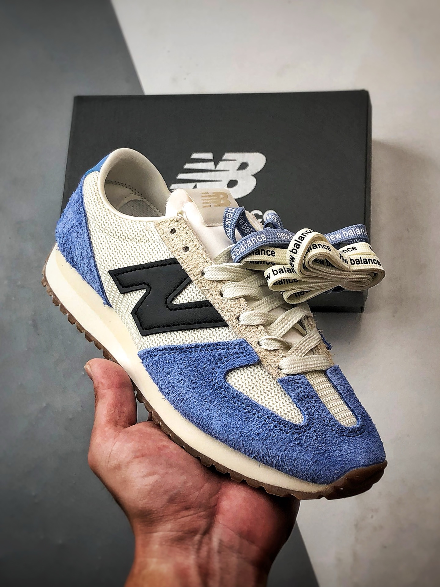 170 New Balance 471系列 白蓝黑 复古轻便平衡生活休闲鞋 U471AS