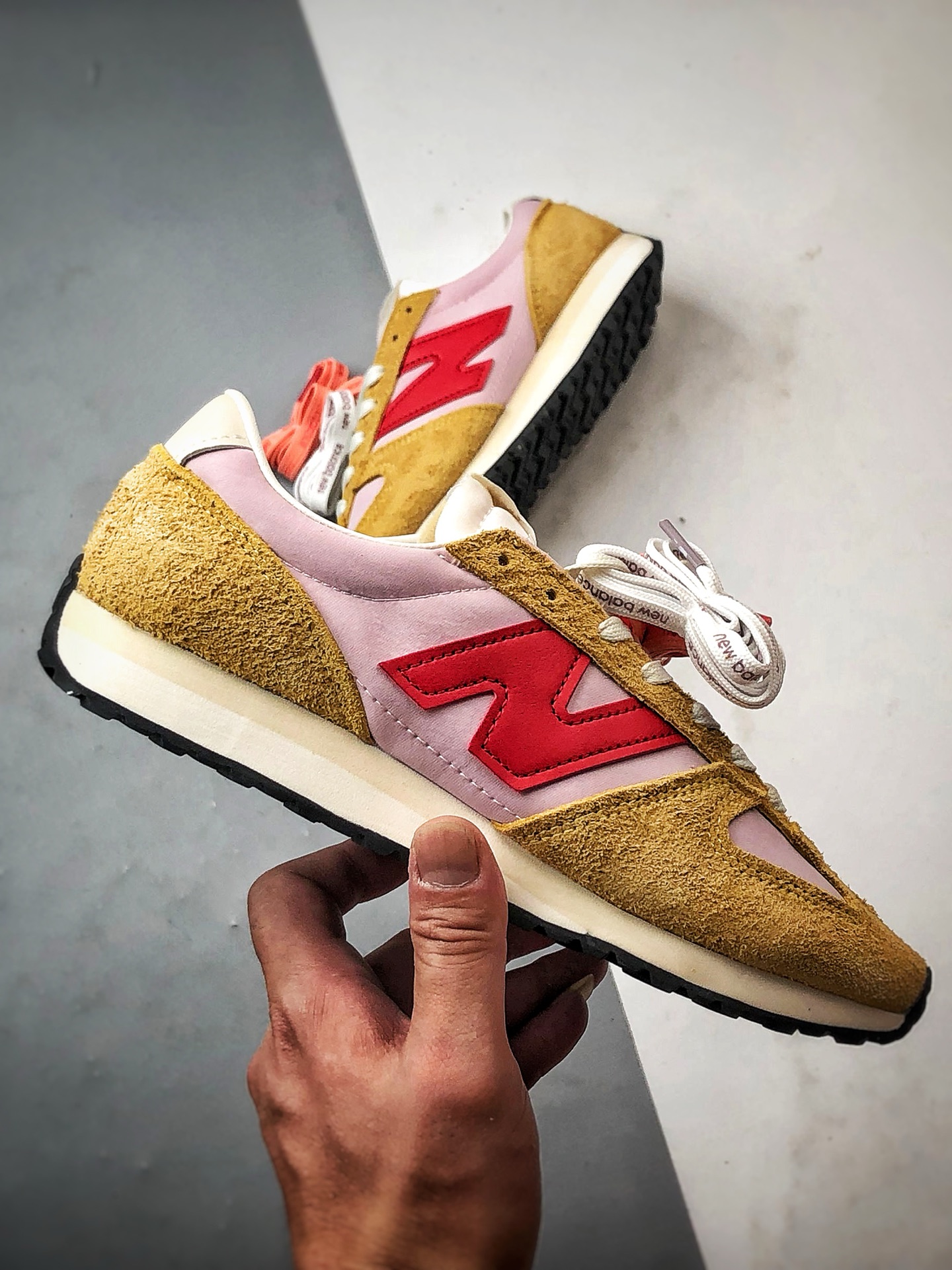 170 New Balance 471系列 粉黄红 复古轻便平衡生活休闲鞋 U471AC
