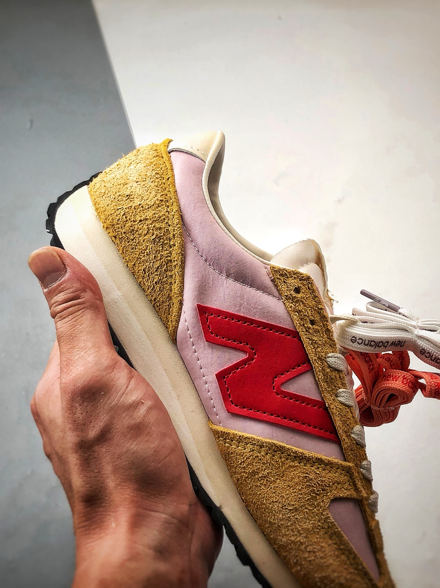 170 New Balance 471系列 粉黄红 复古轻便平衡生活休闲鞋 U471AC