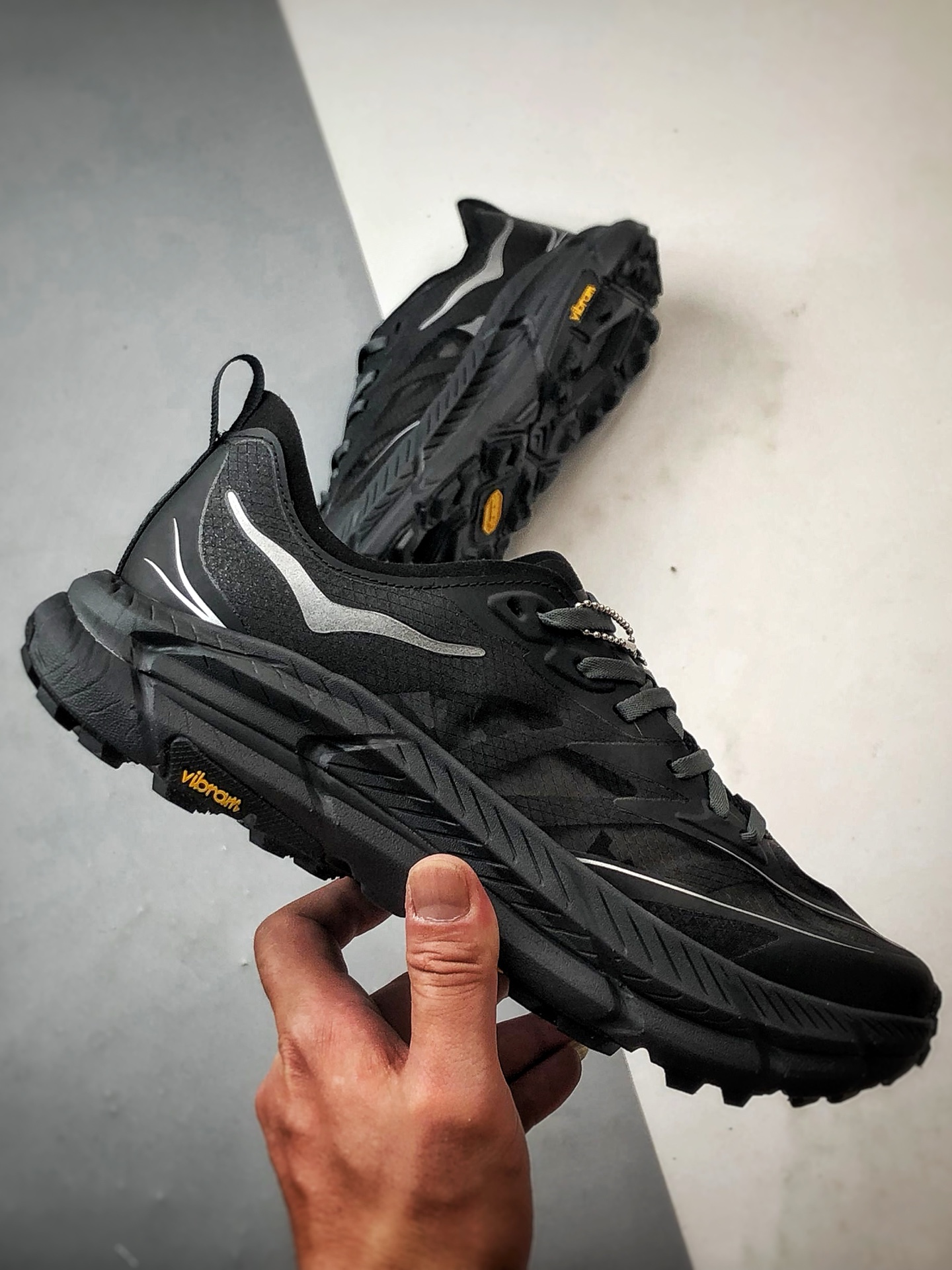 240 Hoka One One Mafate Speed 4 黑色 玛法特低帮轻量户外运动鞋 1168450-BCKT