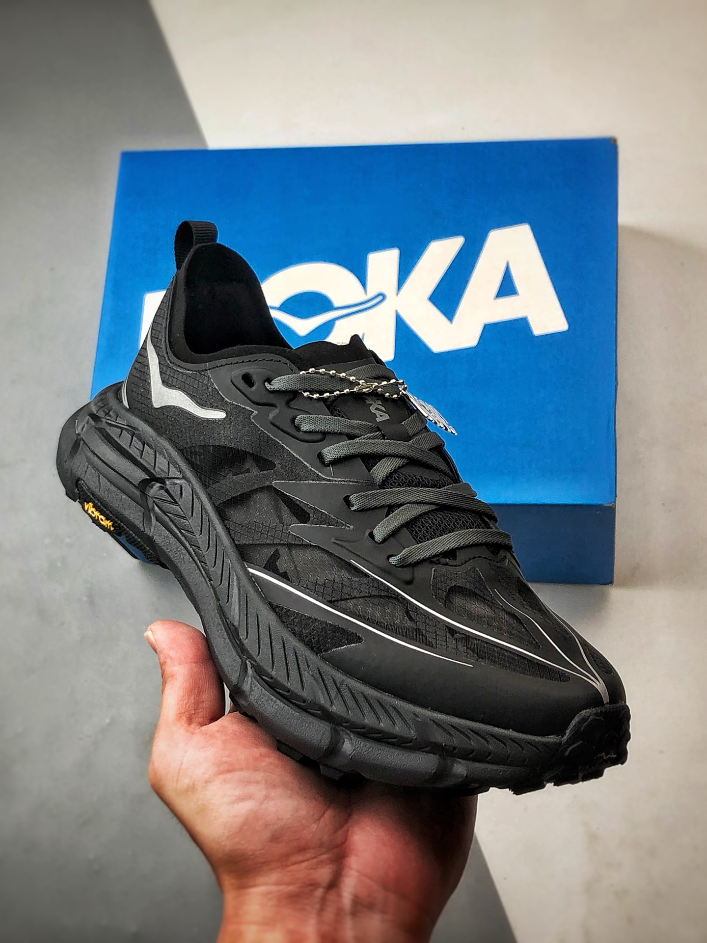 240 Hoka One One Mafate Speed 4 黑色 玛法特低帮轻量户外运动鞋 1168450-BCKT