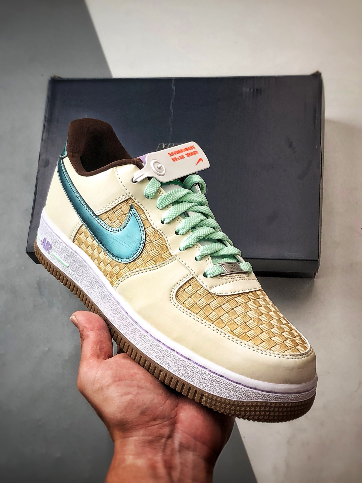 220 Air Force 1 '07 Low 编织米黄绿 IB5722-100