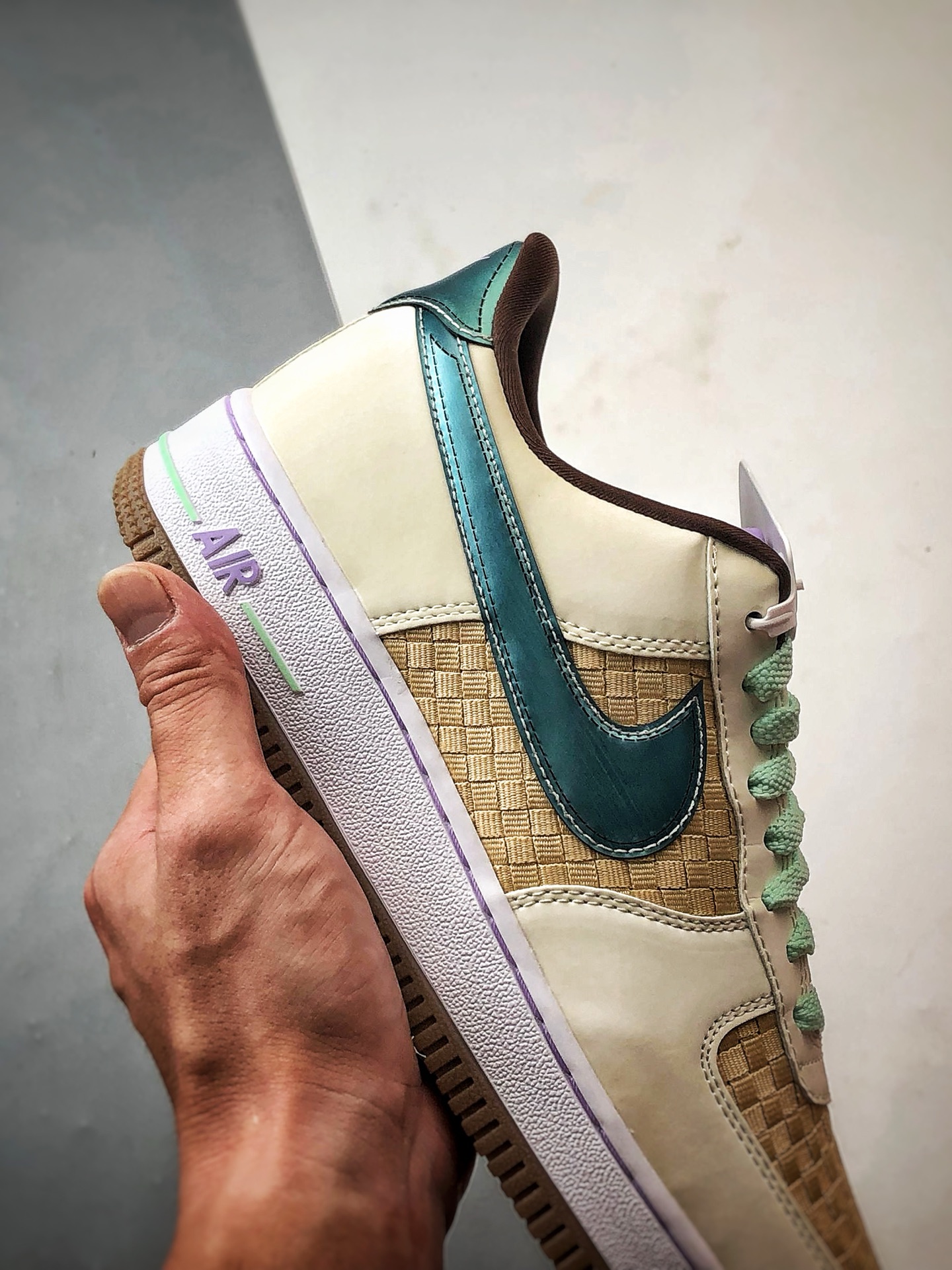 220 Air Force 1 '07 Low 编织米黄绿 IB5722-100