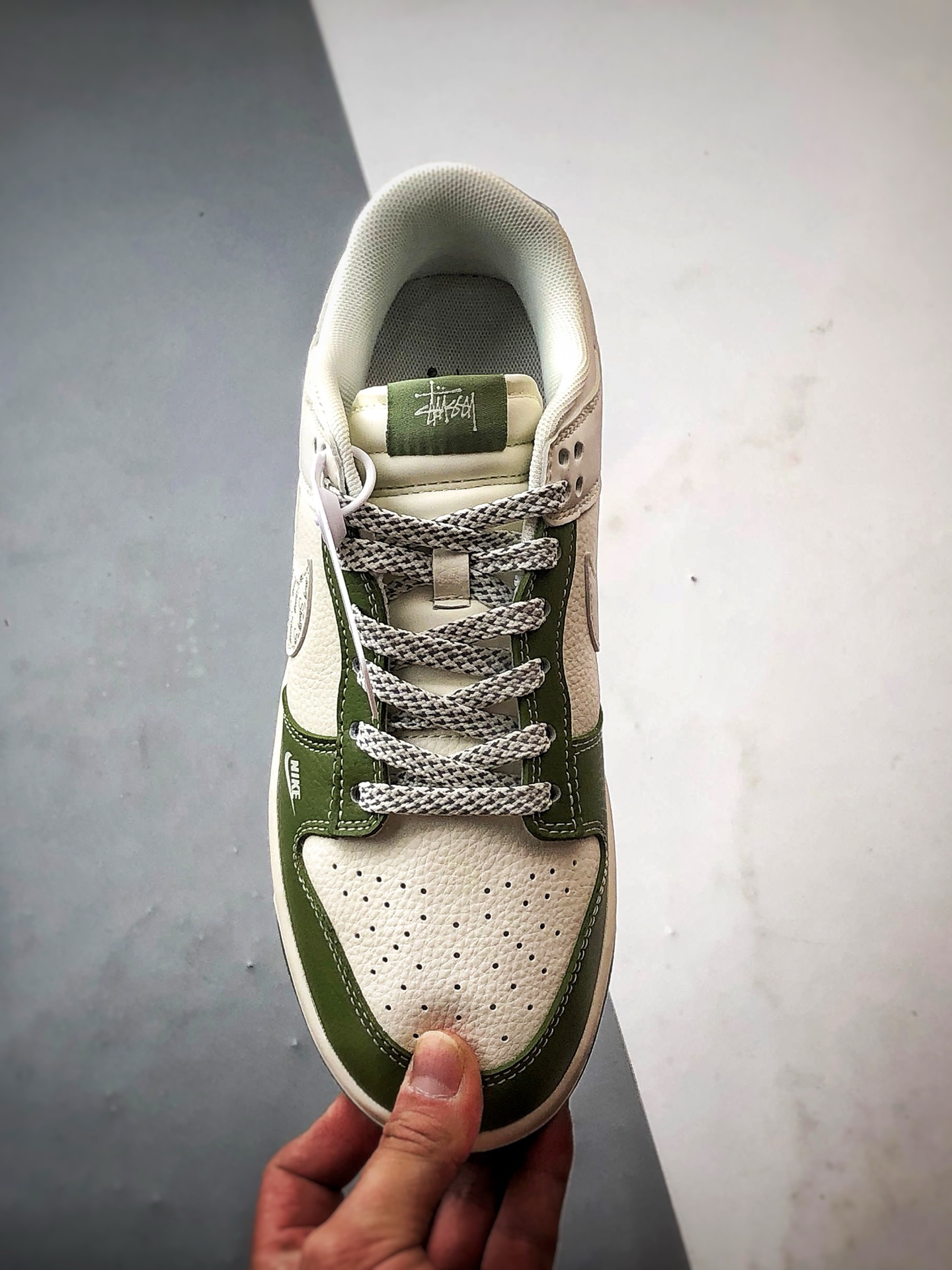 290 NK Dunk Low Retro ”DIY高端定制” 斯图西反光米白绿涂鸦钩 低帮休闲运动板鞋 XS6089-592