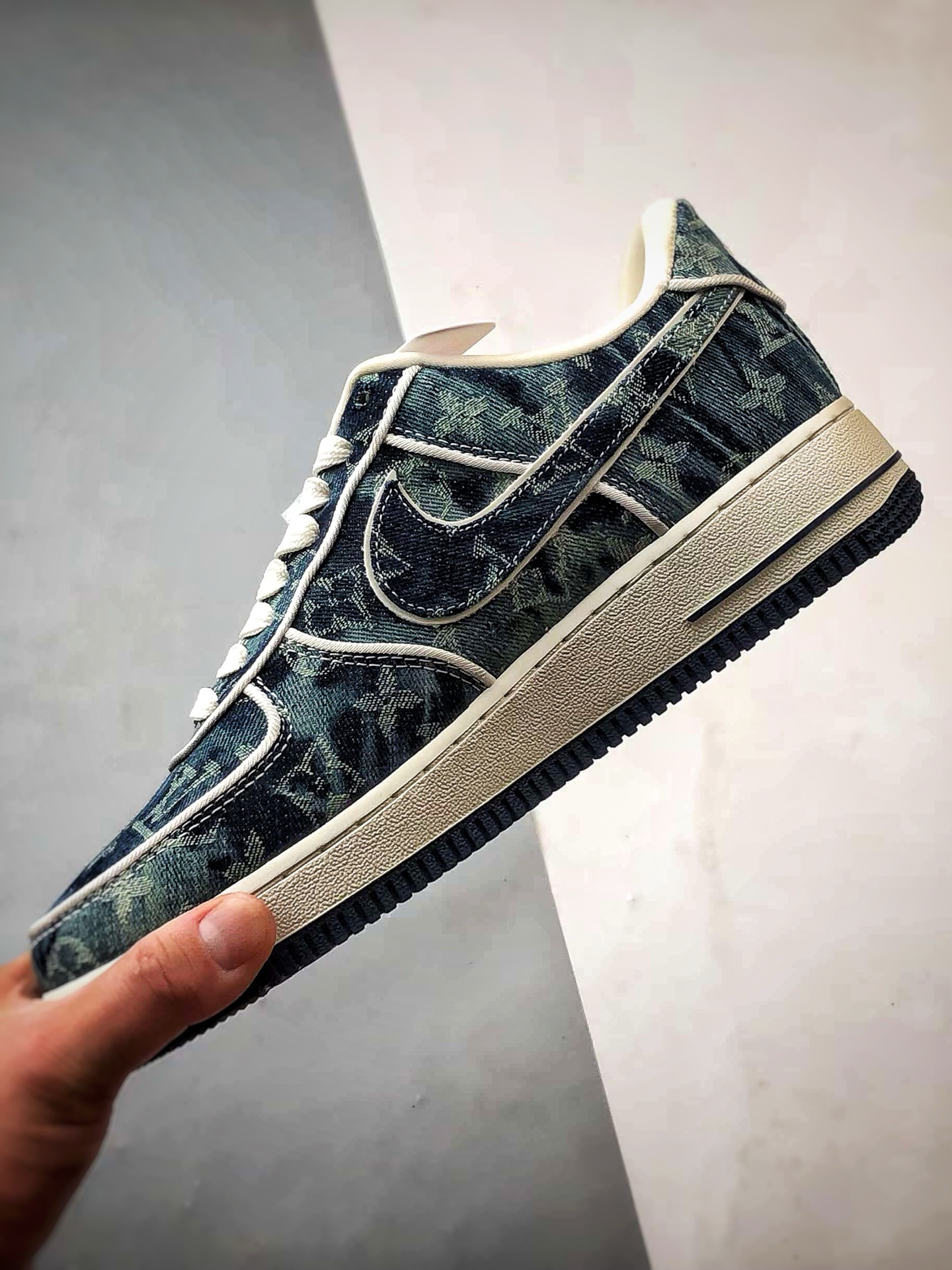 LV x Air Force 1 Low 黑蓝老花牛仔布 SC9207-533