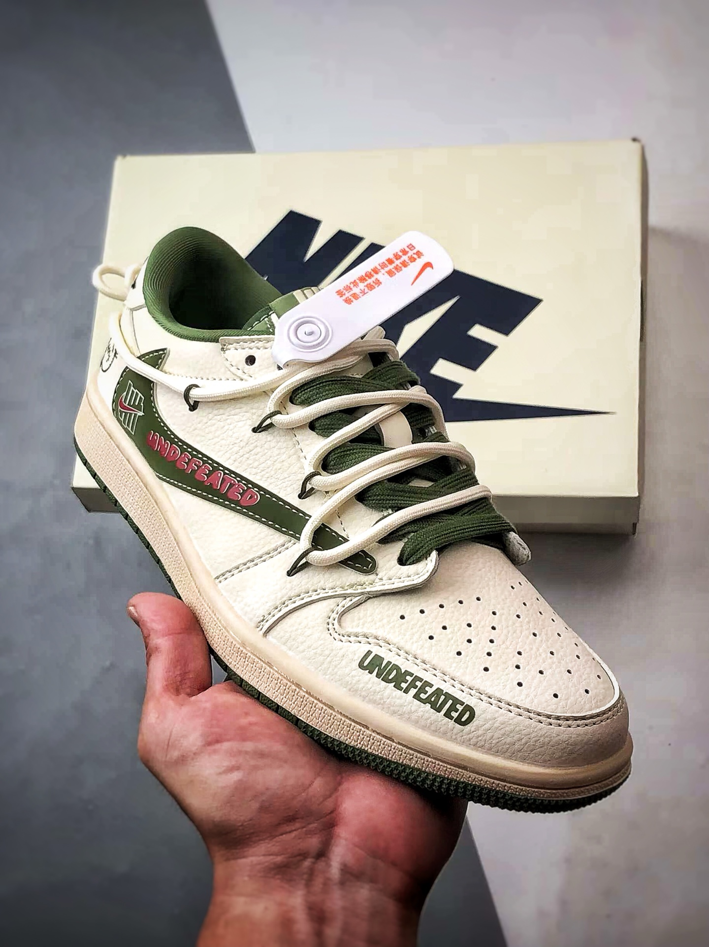 310 Air Jordan 1 Low OG ”高端定制” 五道杠米白绿倒钩解构 DM6868-097