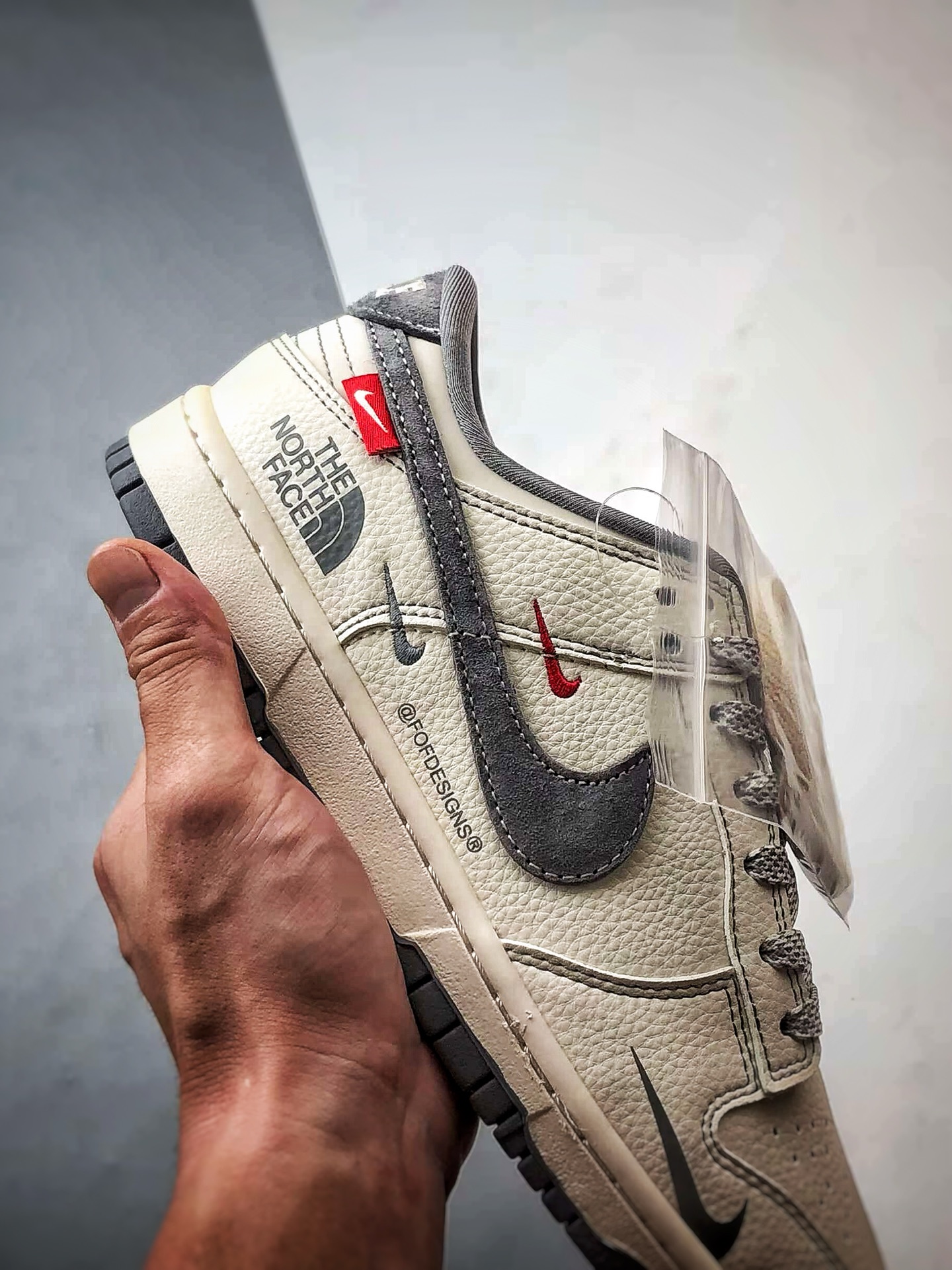 NK Dunk Low Retro ”DIY高端定制” 北面CDG米白灰 低帮休闲运动板鞋 YX5066-340