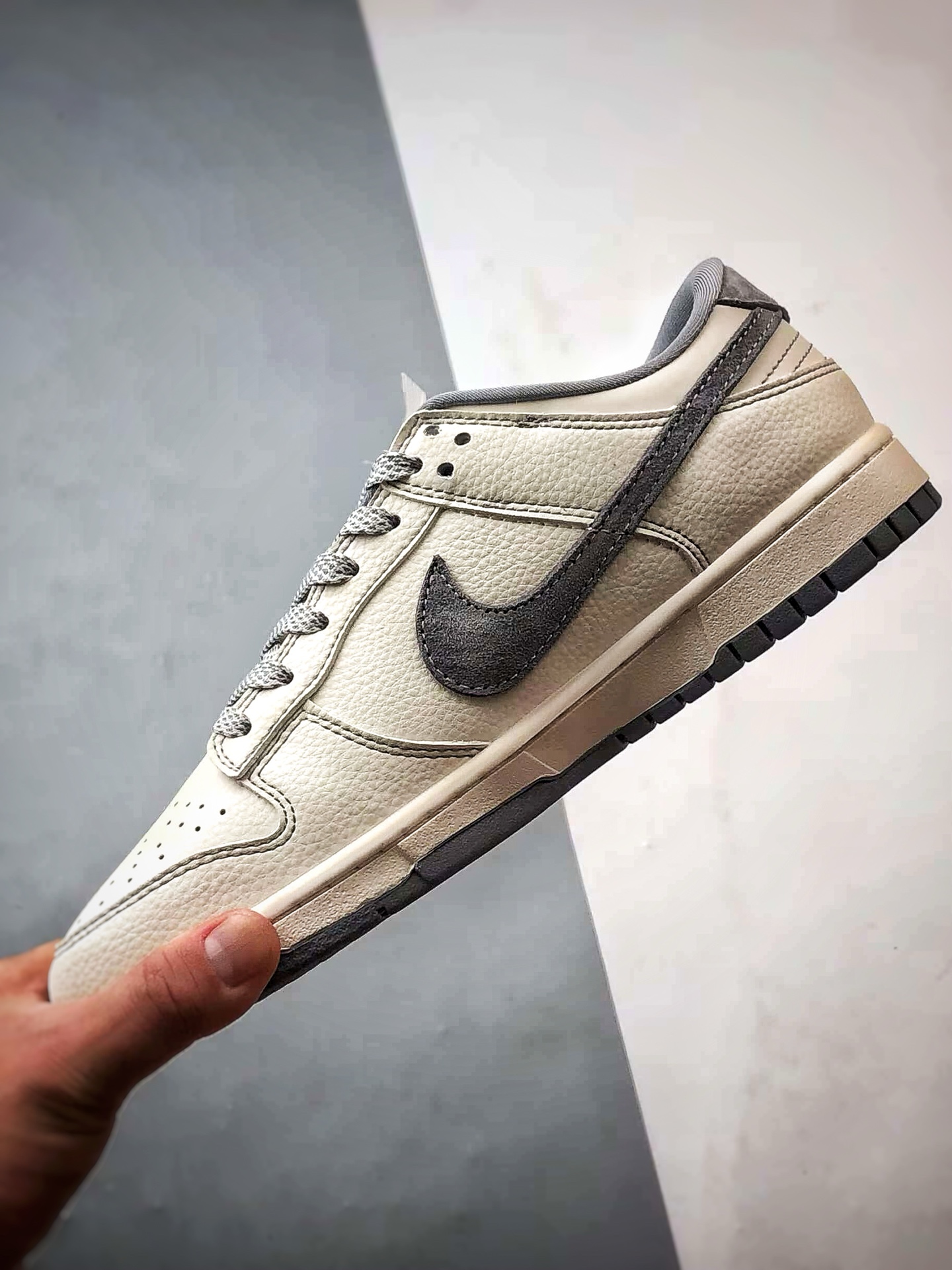 NK Dunk Low Retro ”DIY高端定制” 北面CDG米白灰 低帮休闲运动板鞋 YX5066-340