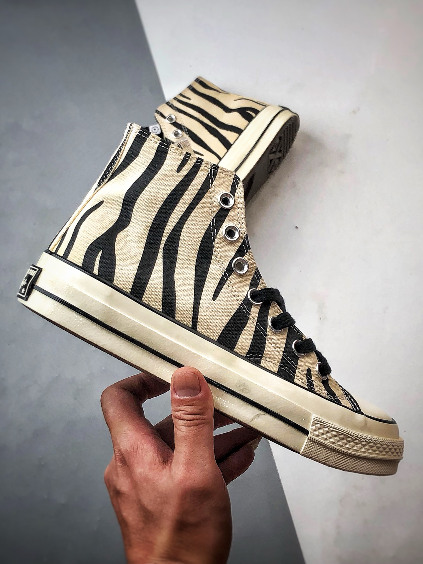 160 Converse Chuck 1970s 斑马黑白 匡威官方新款 高帮硫化帆布鞋 163408C