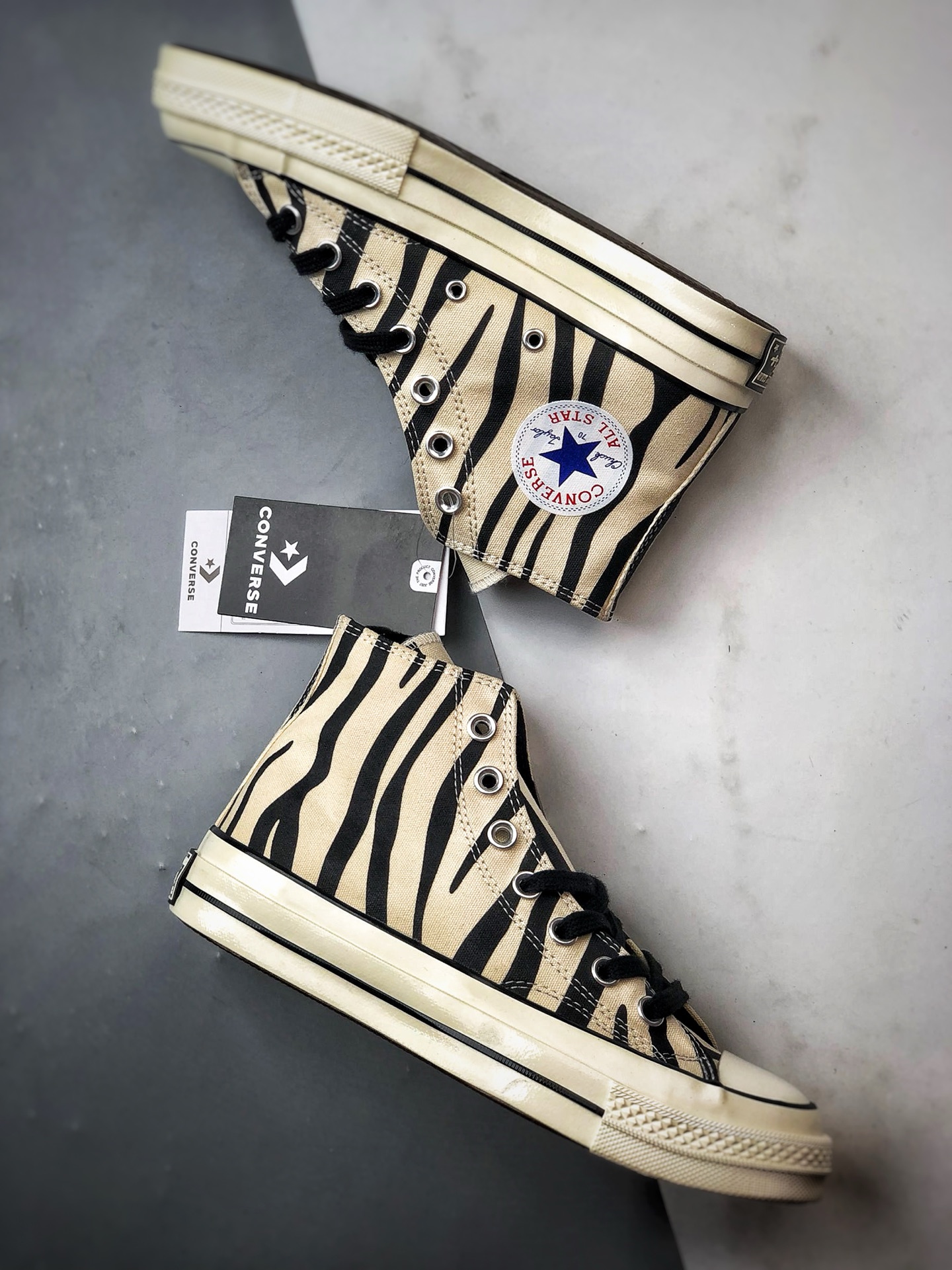 160 Converse Chuck 1970s 斑马黑白 匡威官方新款 高帮硫化帆布鞋 163408C