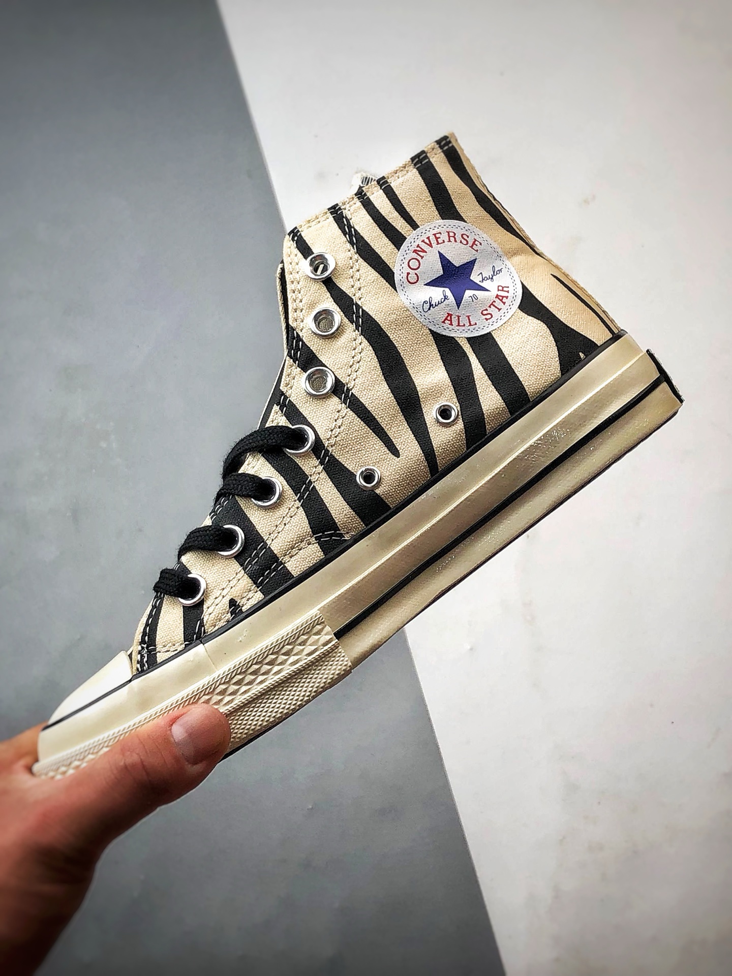 160 Converse Chuck 1970s 斑马黑白 匡威官方新款 高帮硫化帆布鞋 163408C