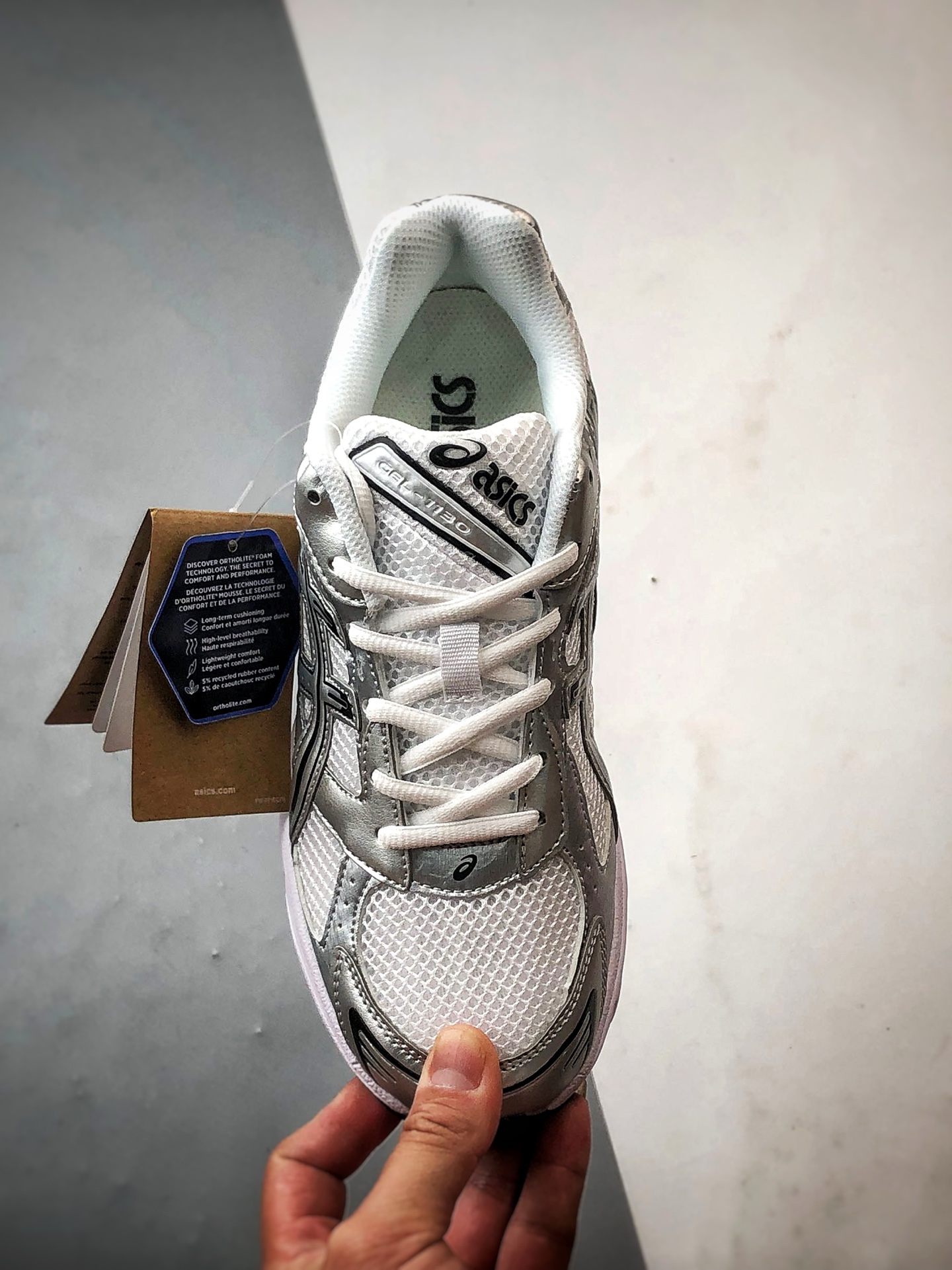 200 Asics Gel-1130 白银色 亚瑟士轻便百搭休闲运动慢跑鞋 1201B020-100