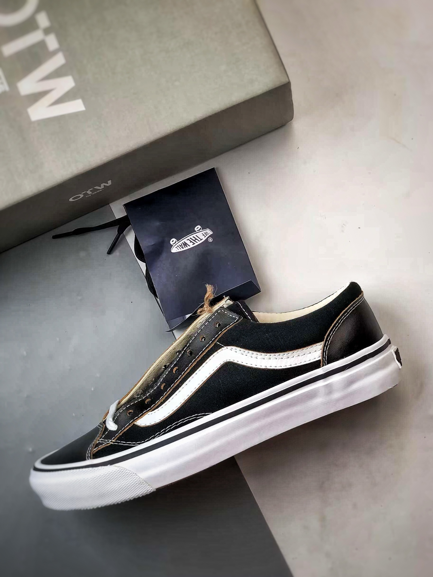 150 Vans OTW Old Skool 36 Vibram 黑白 万斯高端支线 余文乐同款硫化板鞋 VN000D2GBA21